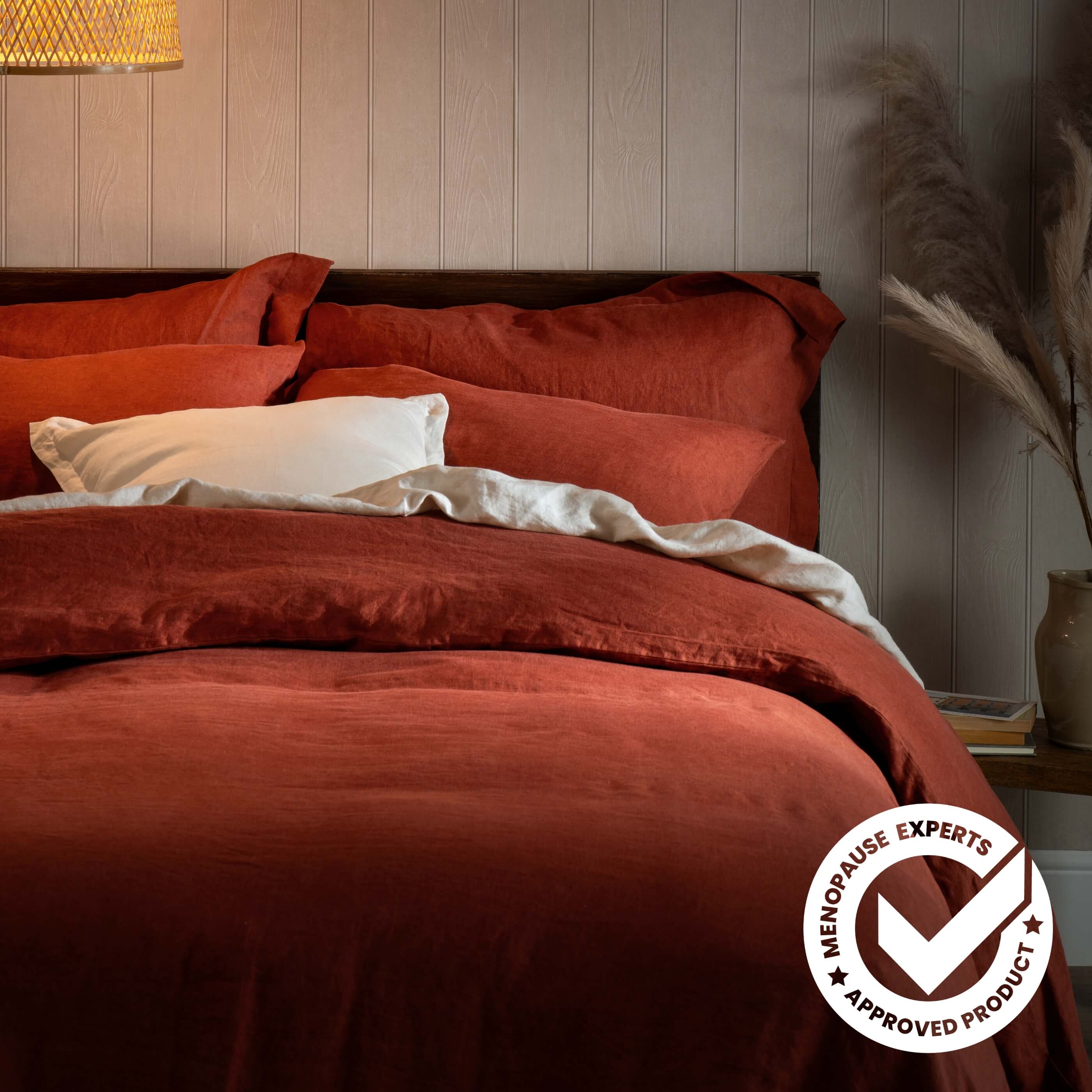 Burnt Orange French Linen Pillowcases