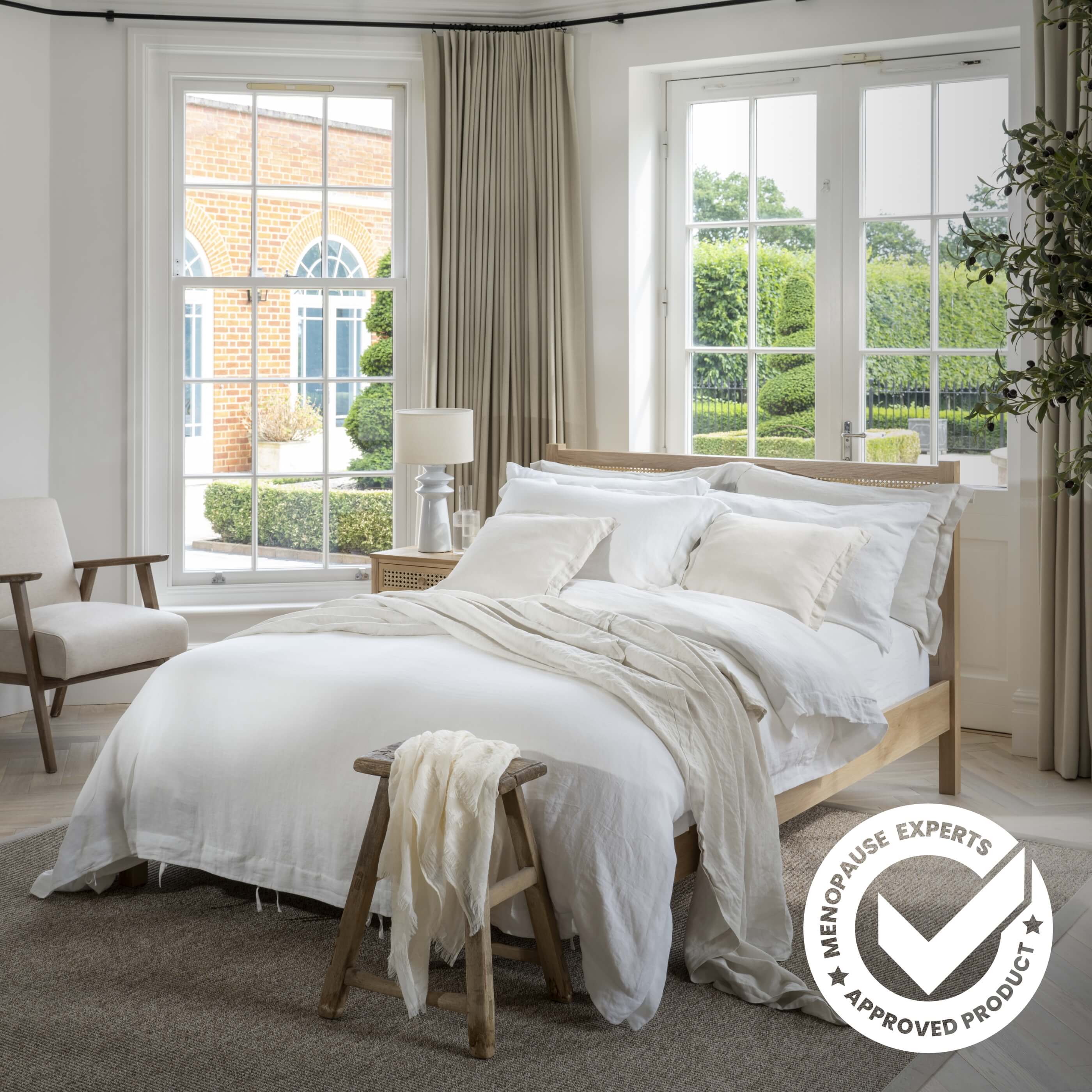 White French Linen Bed Sets Superking