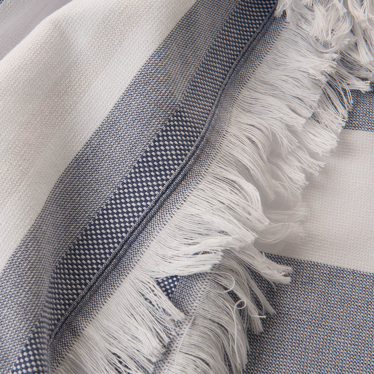 Blue Striped Cotton Beach Towel