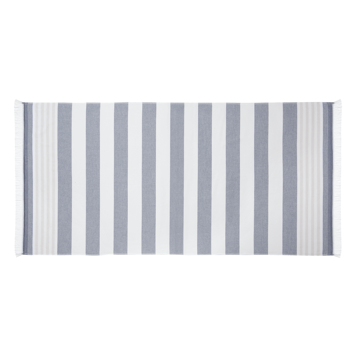 Blue Striped Cotton Beach Towel