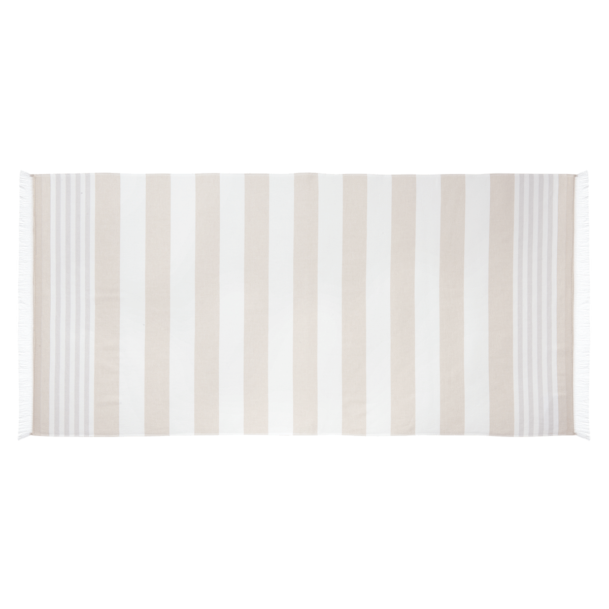 Natural Striped Cotton Beach Towel
