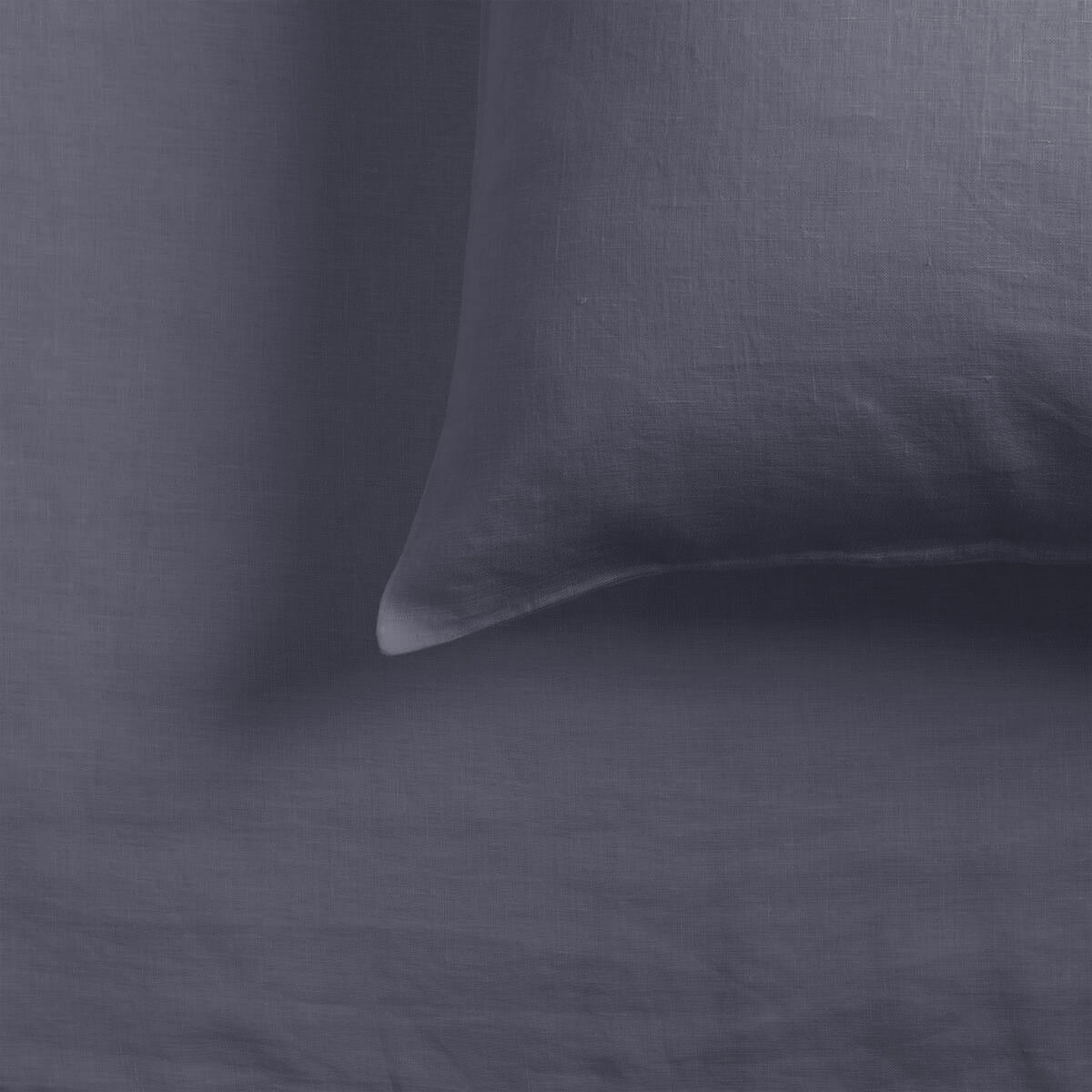 Midnight Grey French Linen Pillowcases