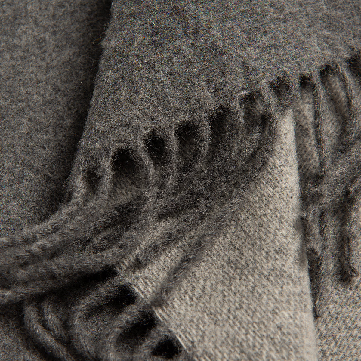 Light Grey Wool With Cashmere Throw