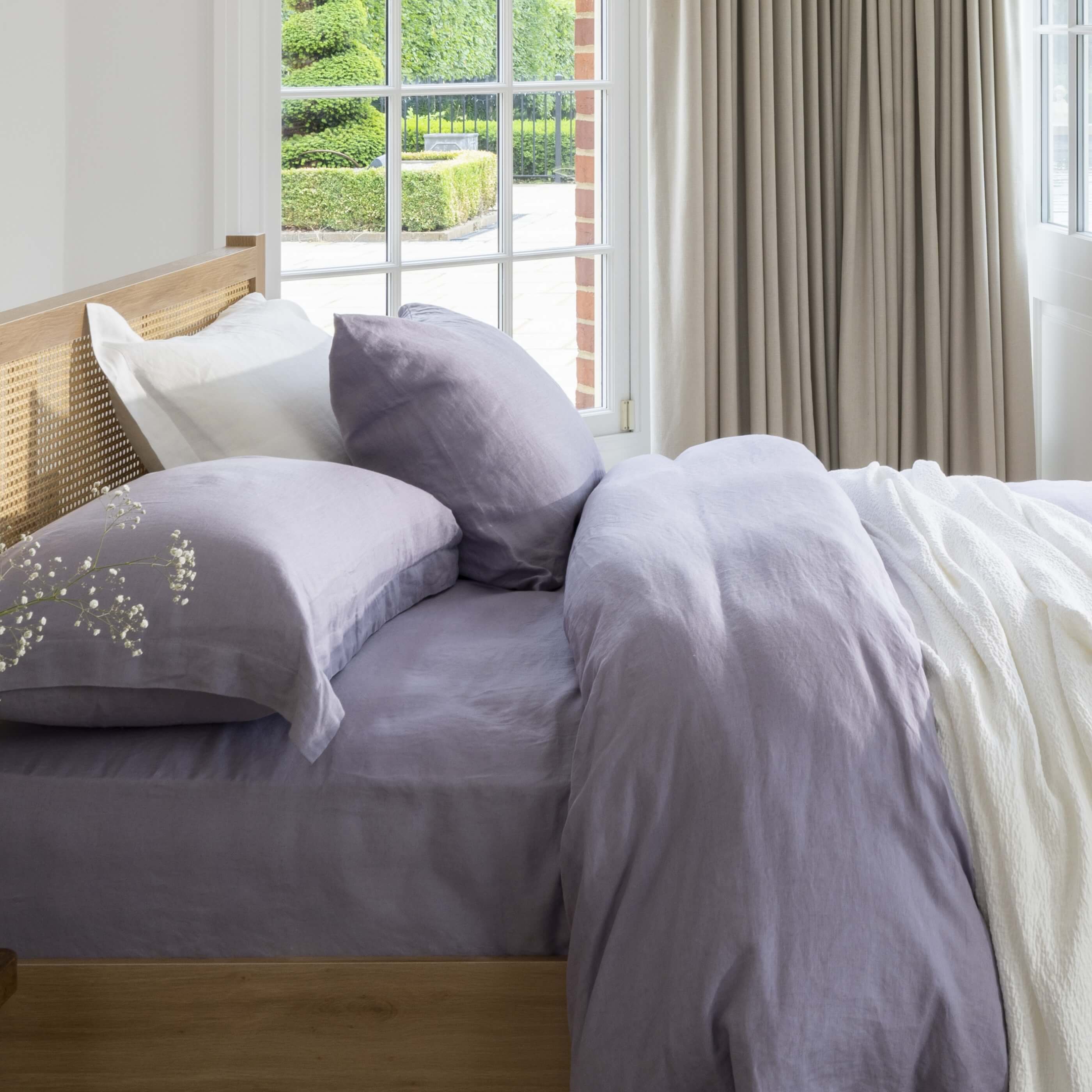Lavender French Linen Duvet Cover