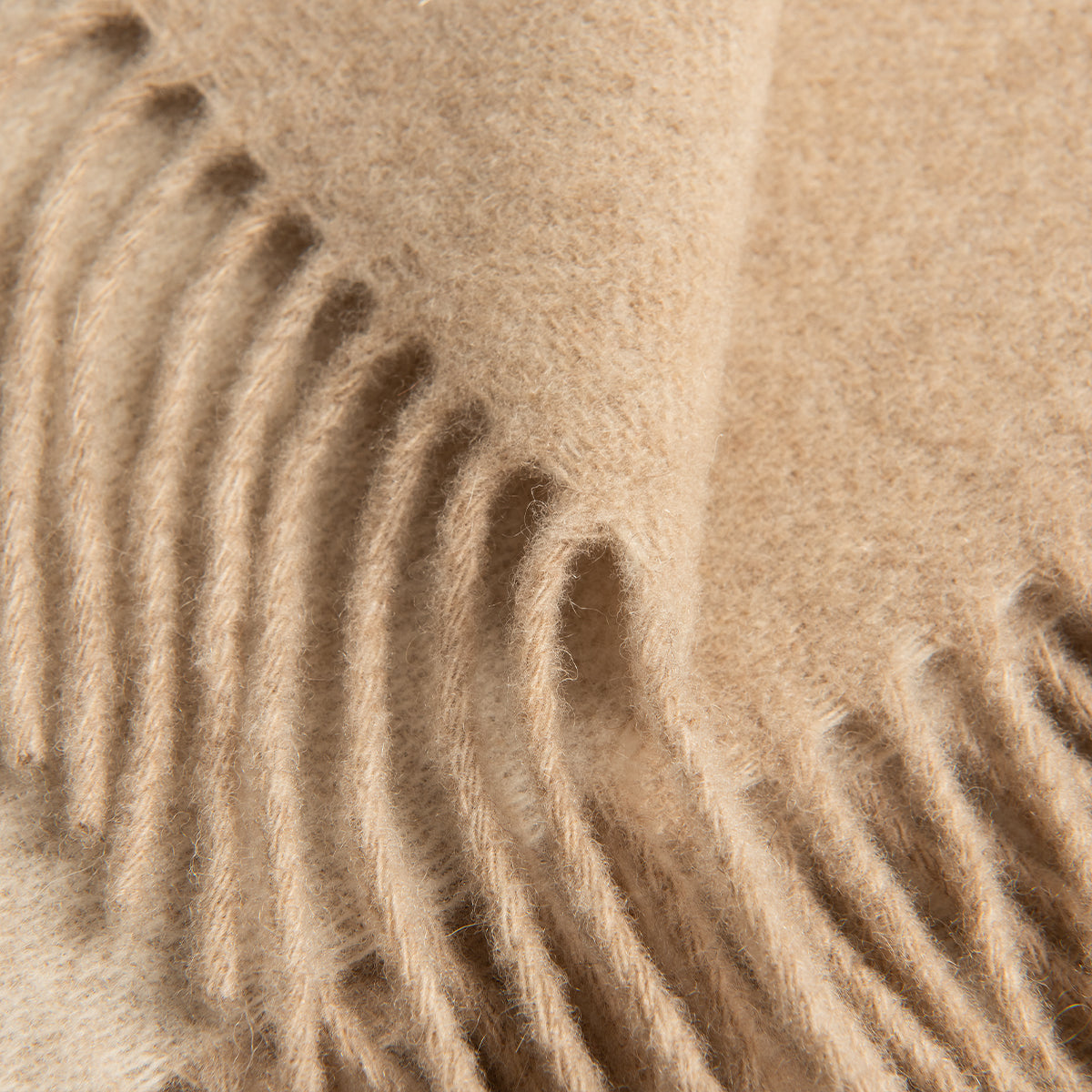Natural Wool With Cashmere Throw
