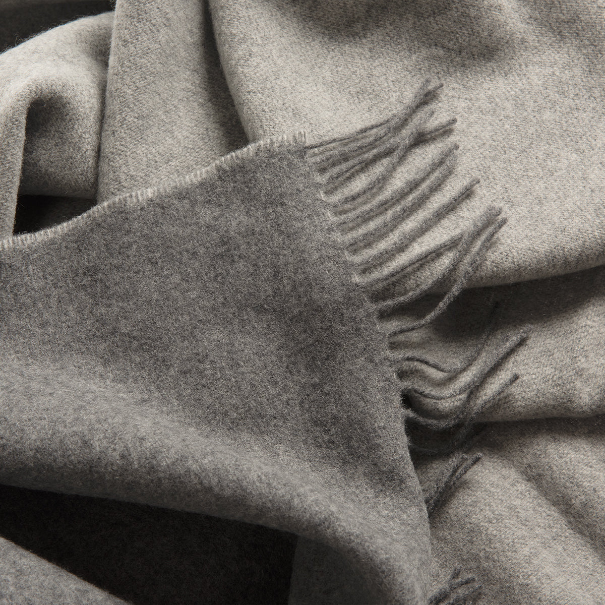 Light Grey Wool With Cashmere Throw
