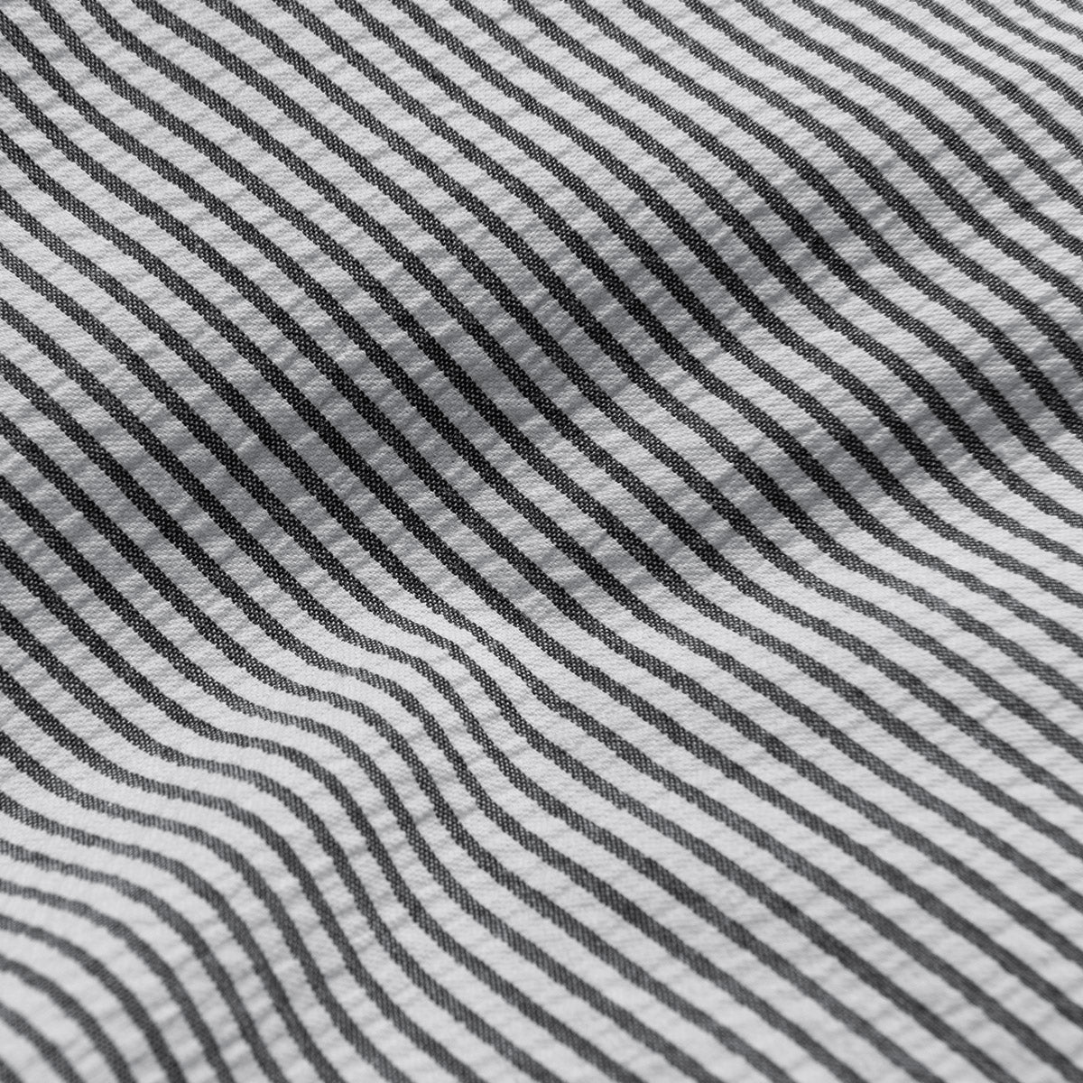 White/Navy Stripe Seersucker Bedding