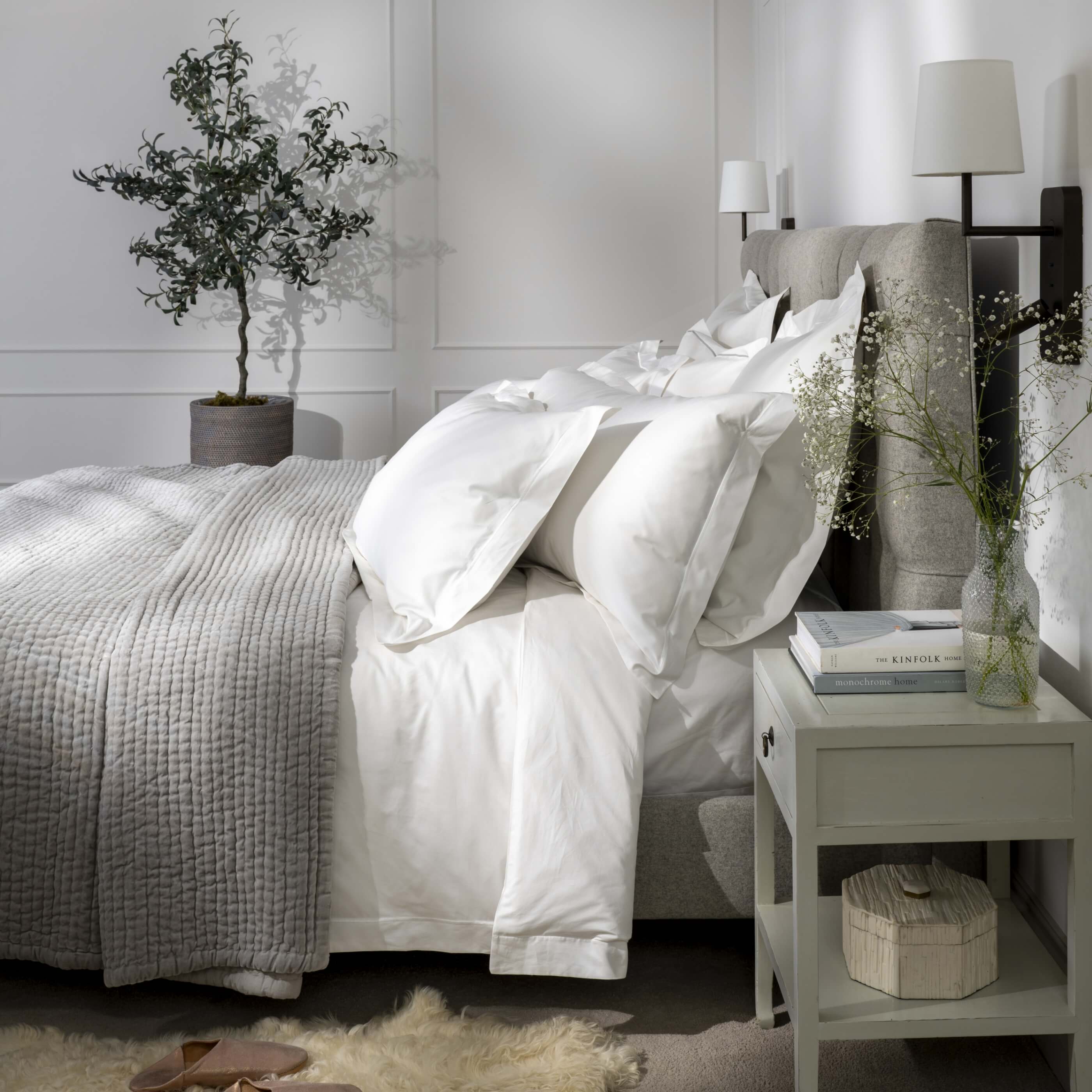 White 600TC Egyptian Cotton Duvet Cover