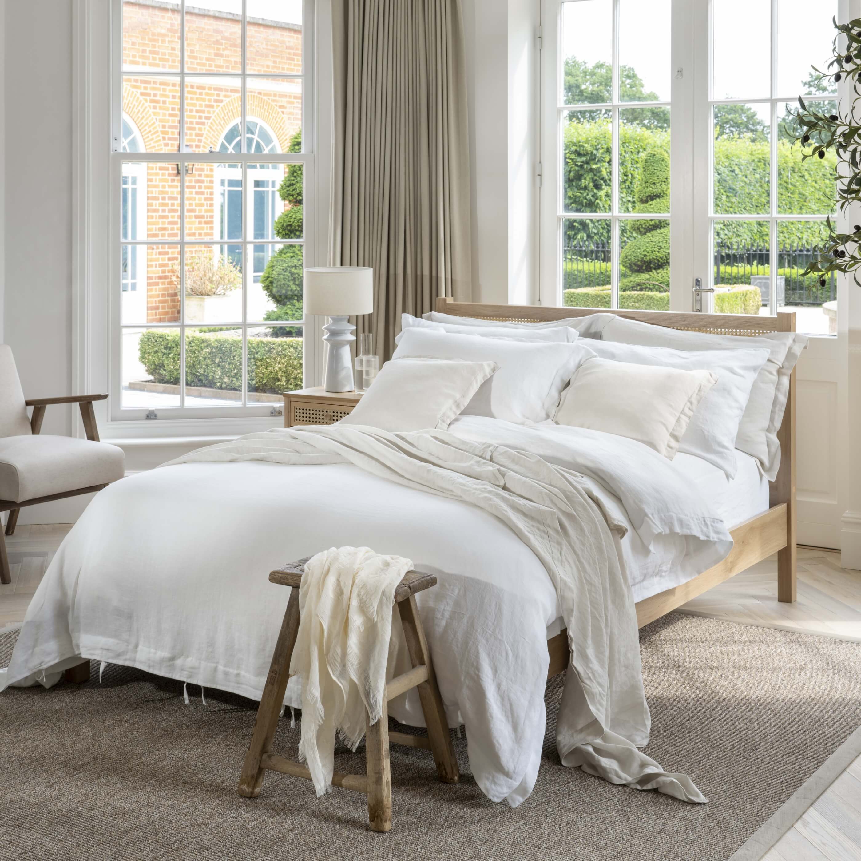 White French Linen Flat Sheet