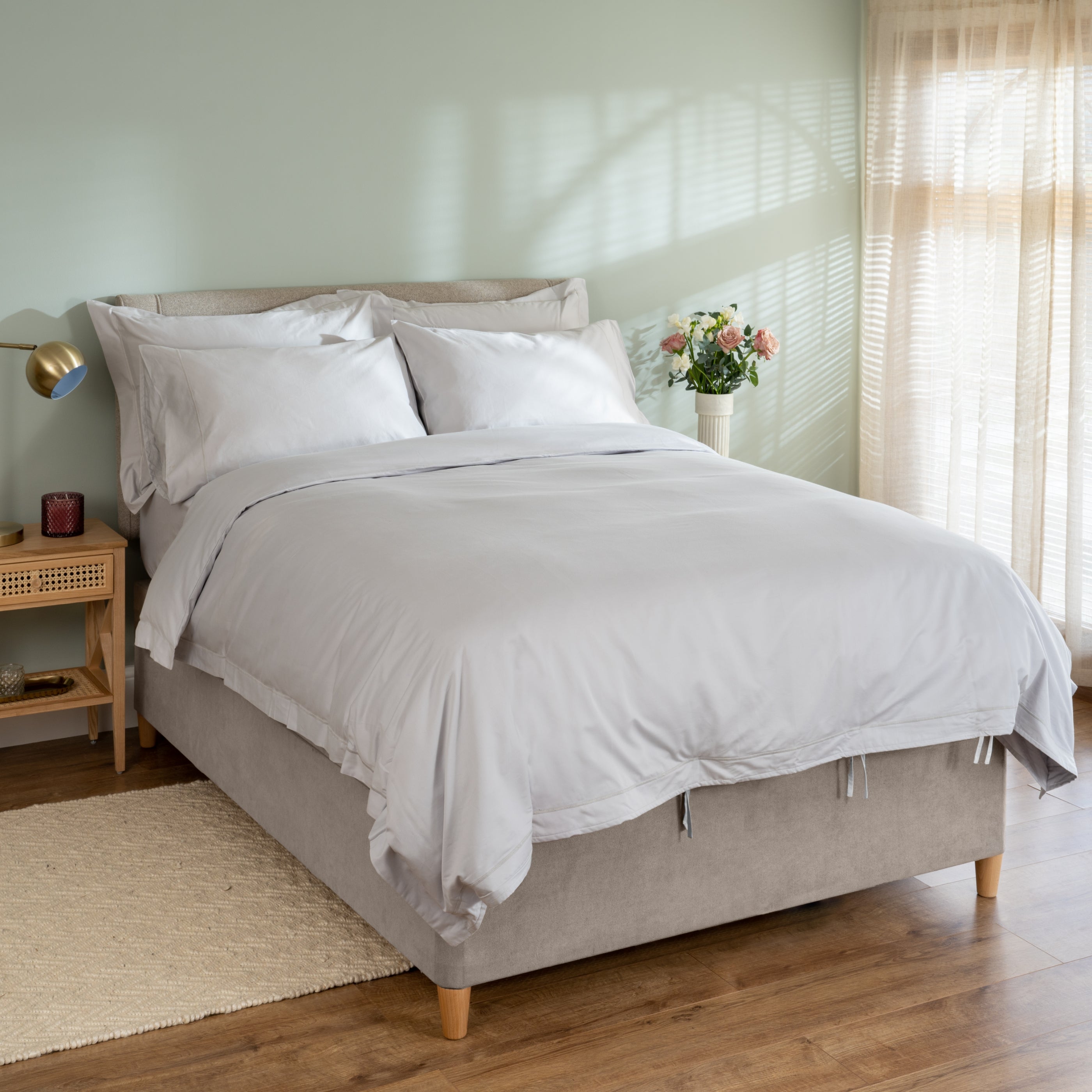 Light Grey 600TC Egyptian Cotton Bed Set
