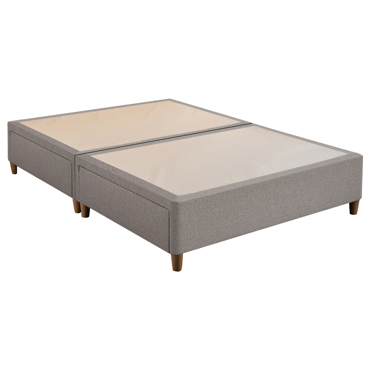 Oatmeal Upholstered 4 Drawer Divan Base