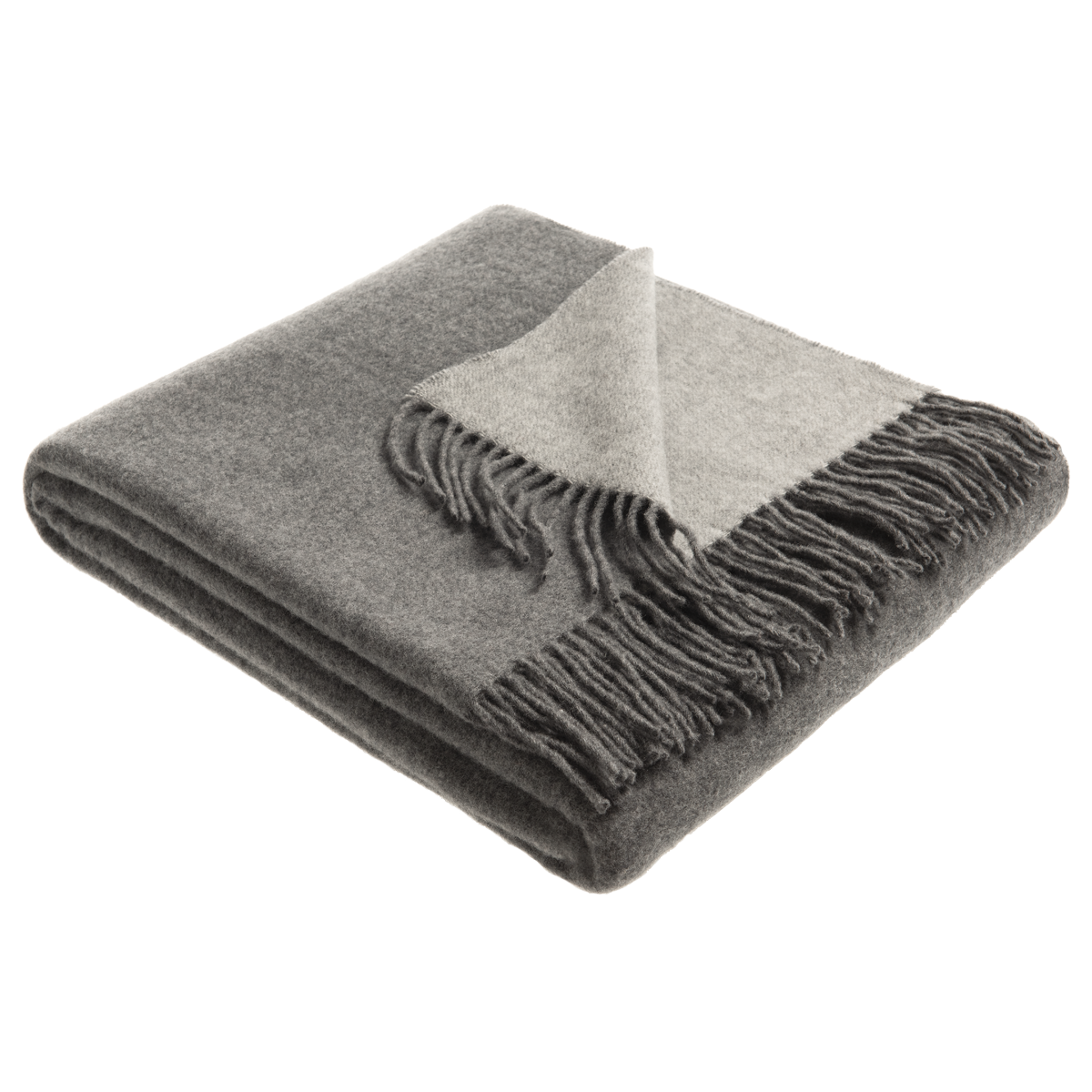 Light Grey Wool With Cashmere Throw