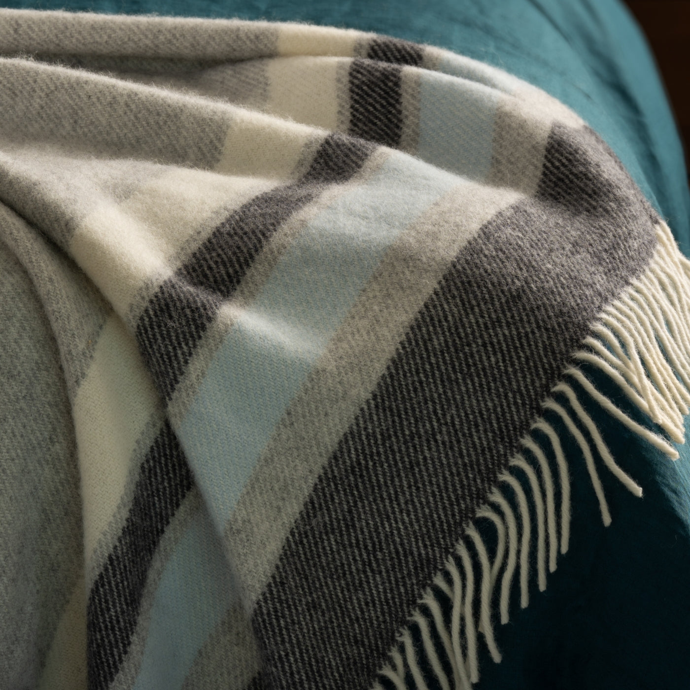 Artic Striped Pure Wool Throw