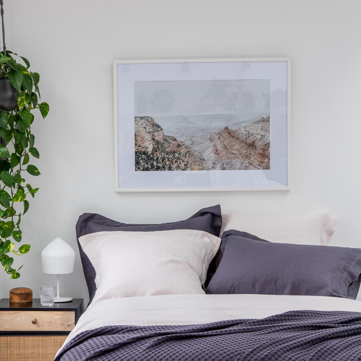Blush Pink French Linen Bedding And Bed Sheets - breathable, detail view 1 | Soak and Sleep