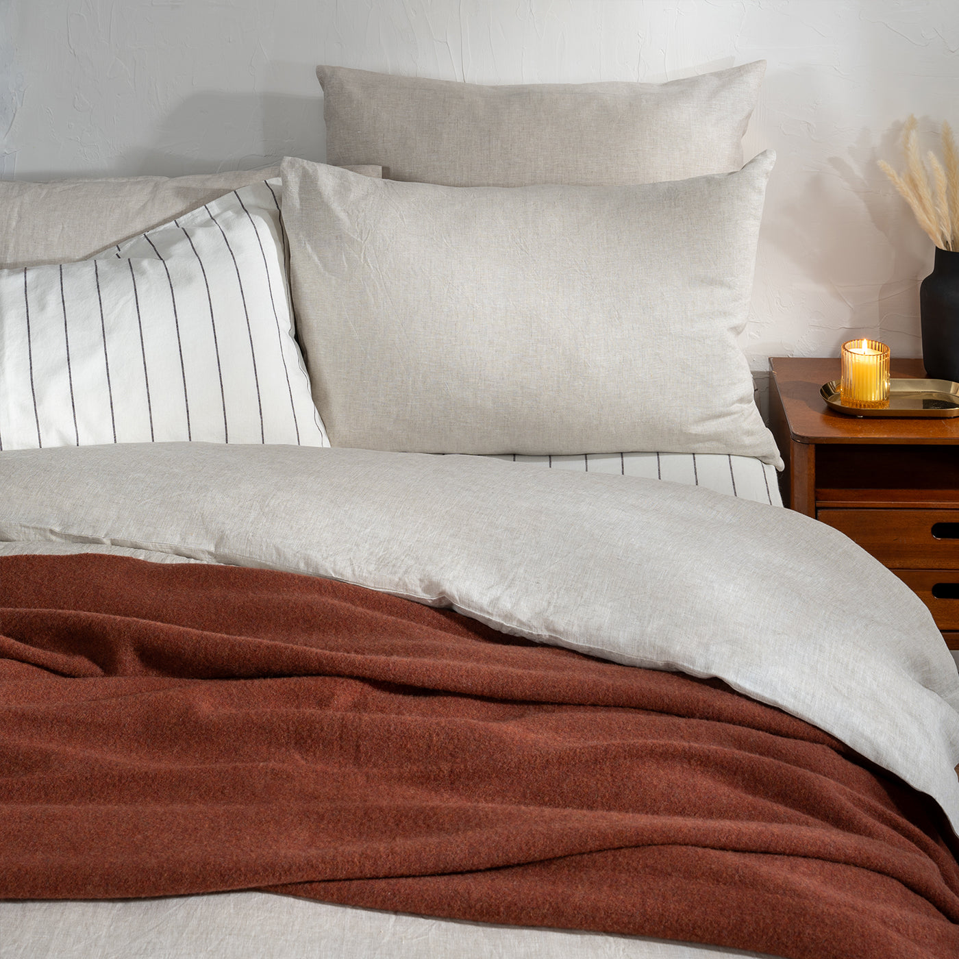 Burnt Orange Wool With Cashmere Throw