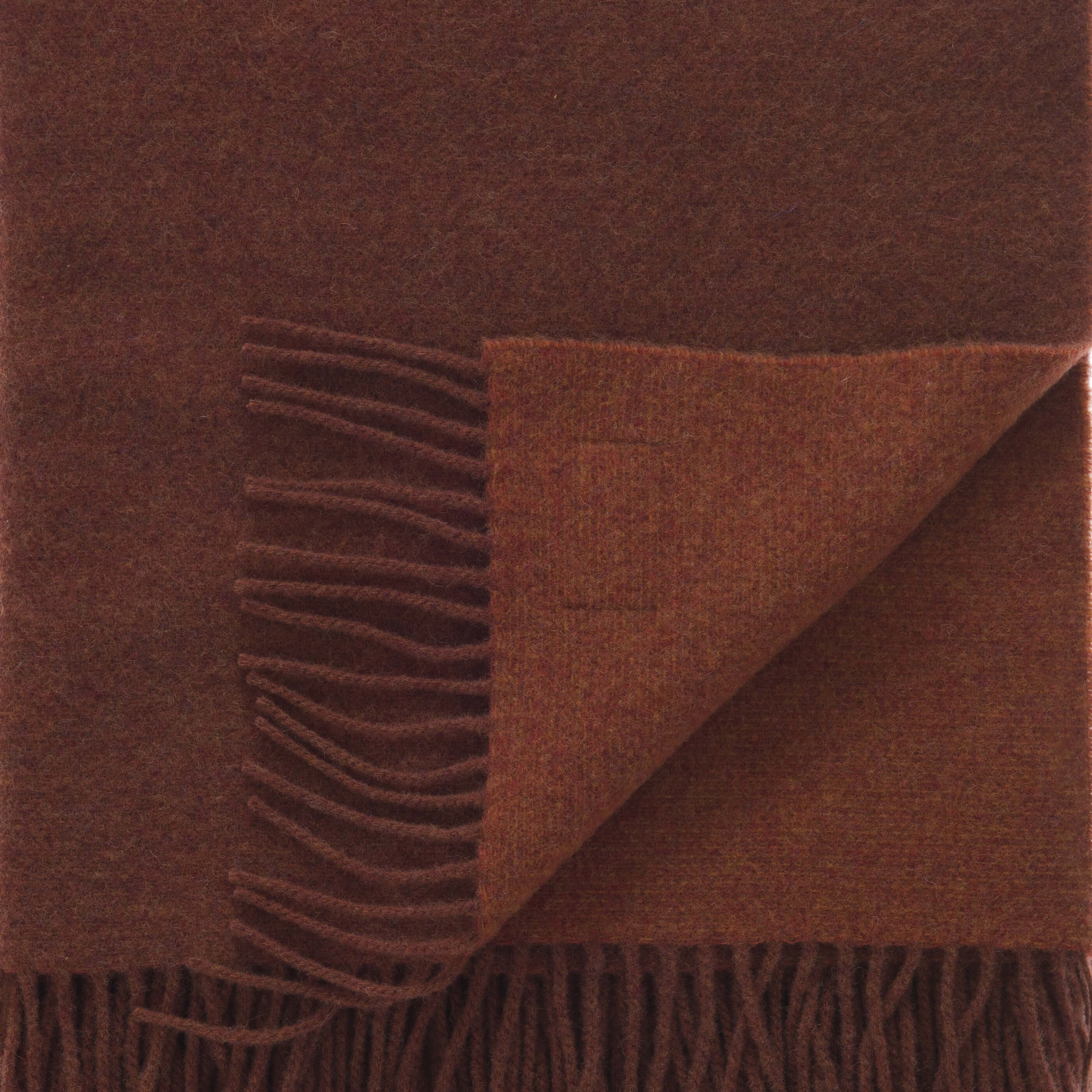 Burnt Orange Wool With Cashmere Throw