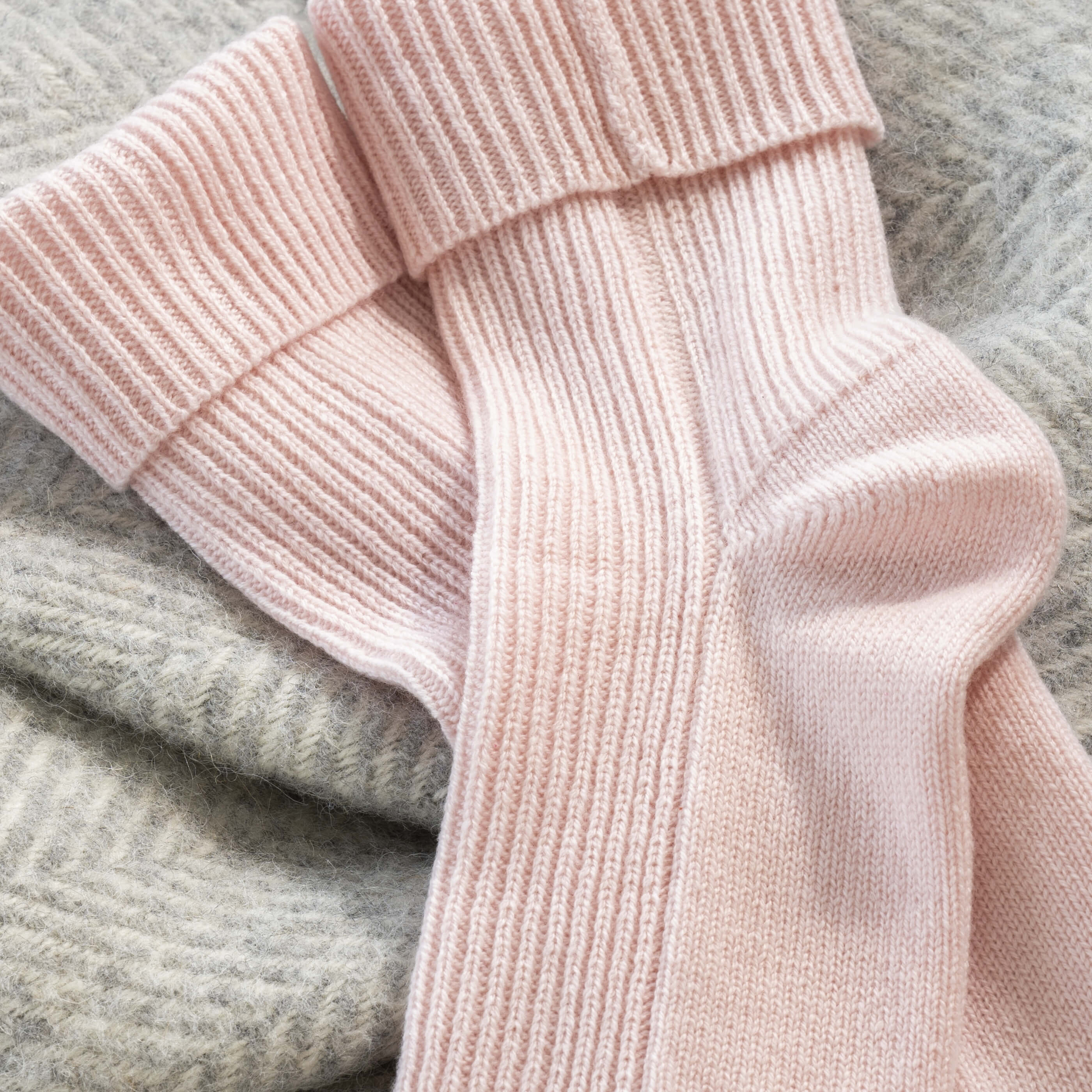 Blush Pink Supreme Cashmere Bed Socks