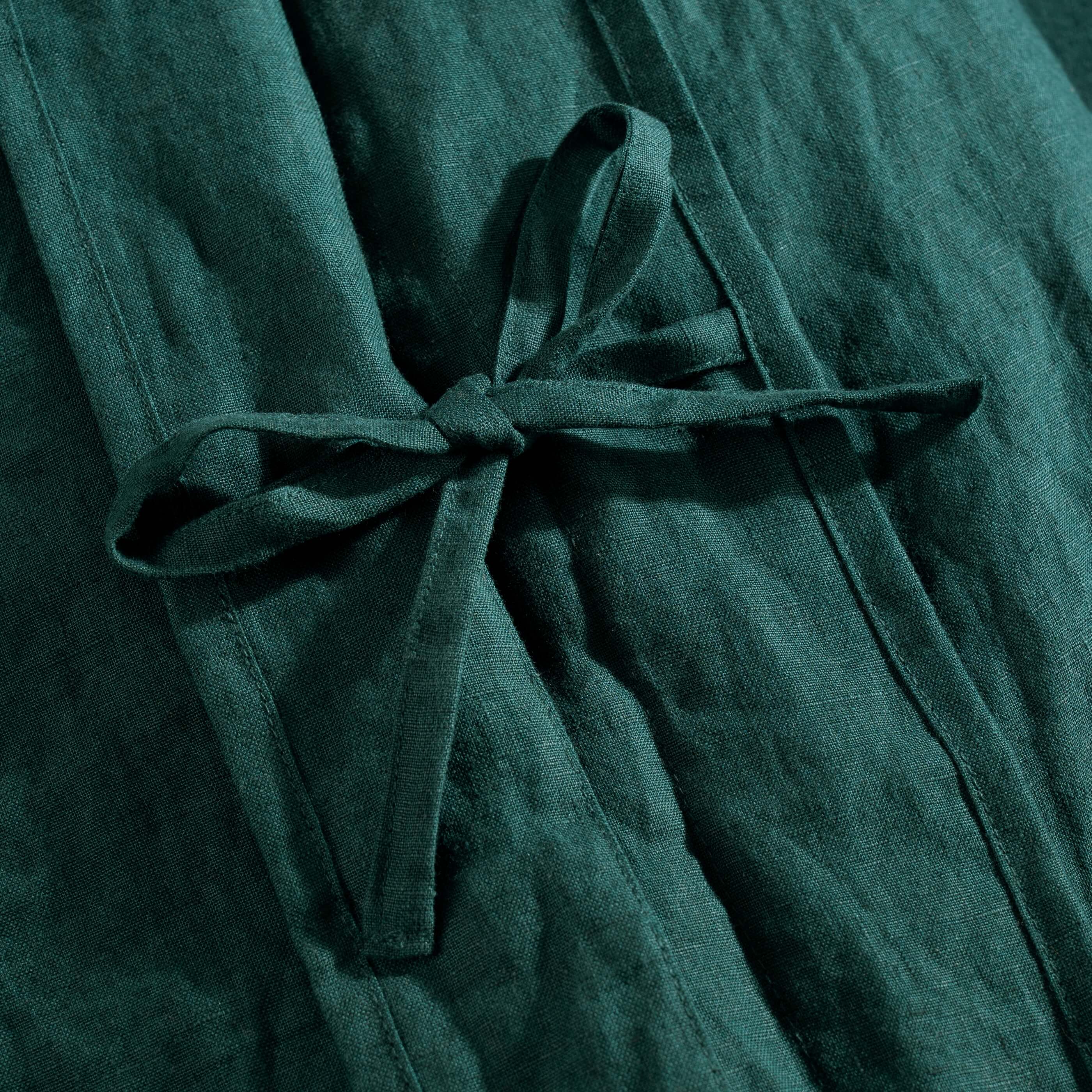 Dark Emerald French Linen Duvet Cover