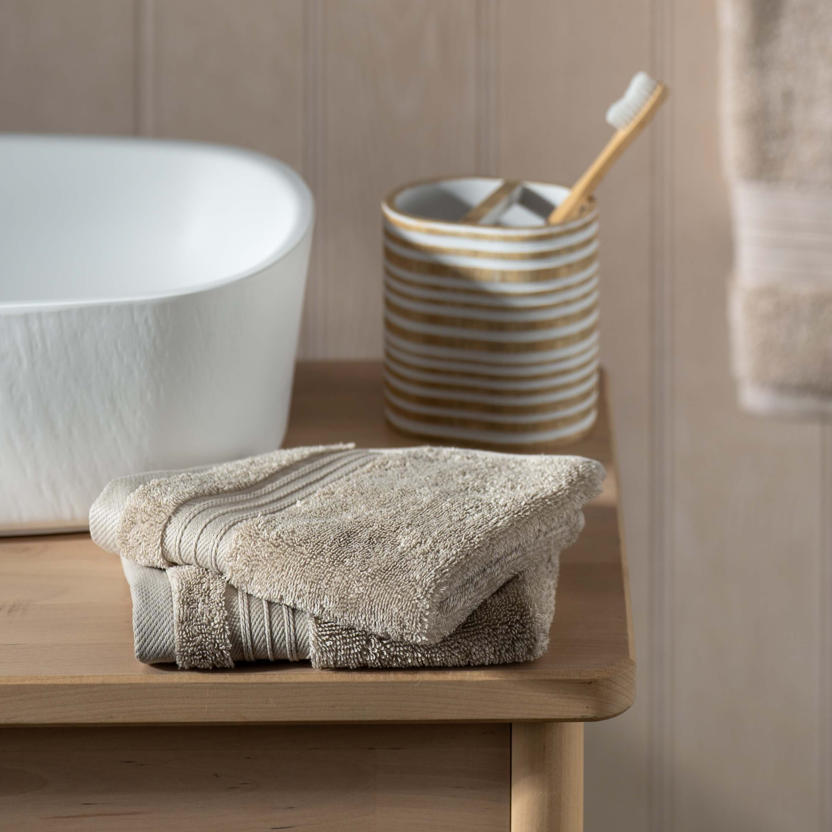 Taupe Egyptian Cotton Face Cloth