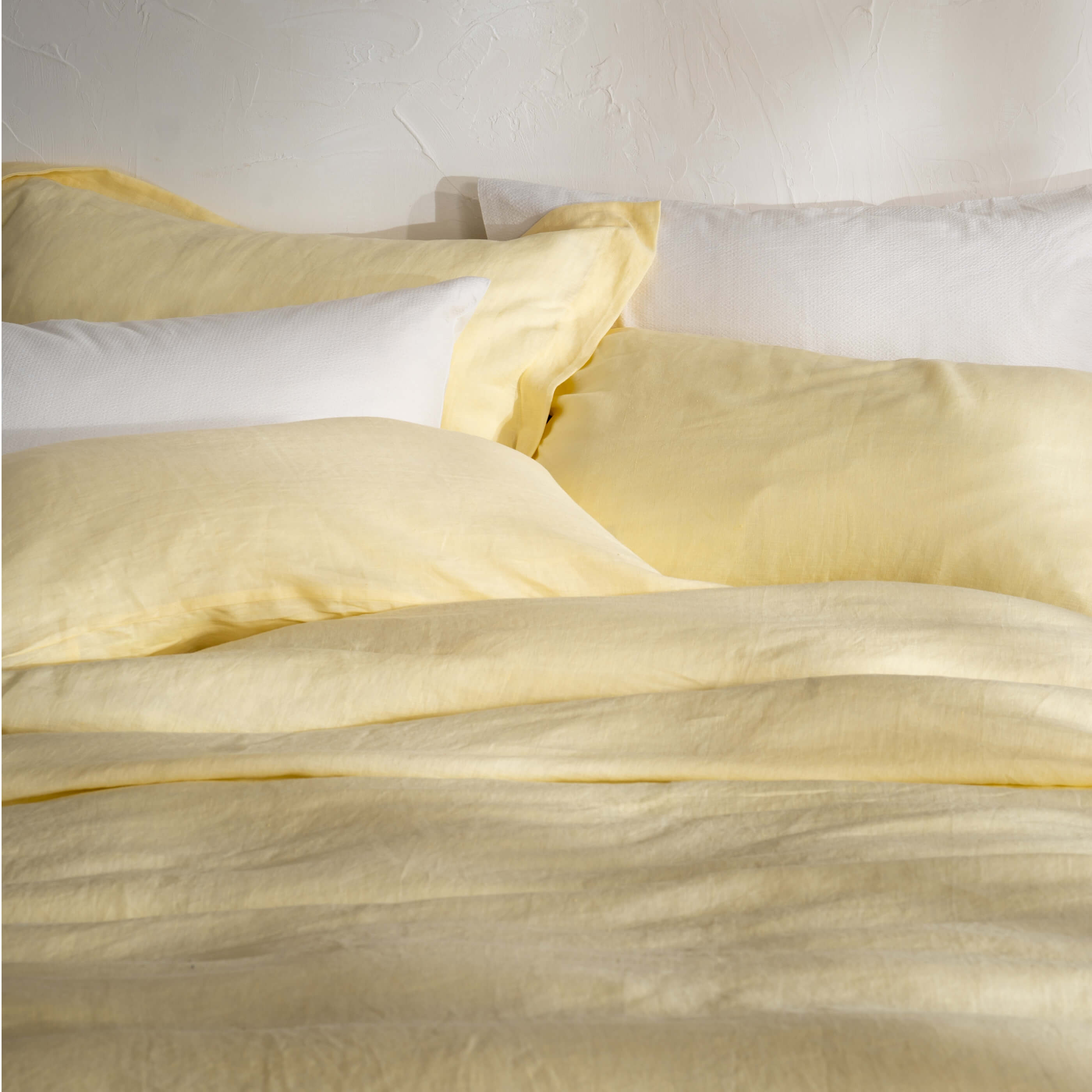 Lemon Yellow French Linen Duvet Cover