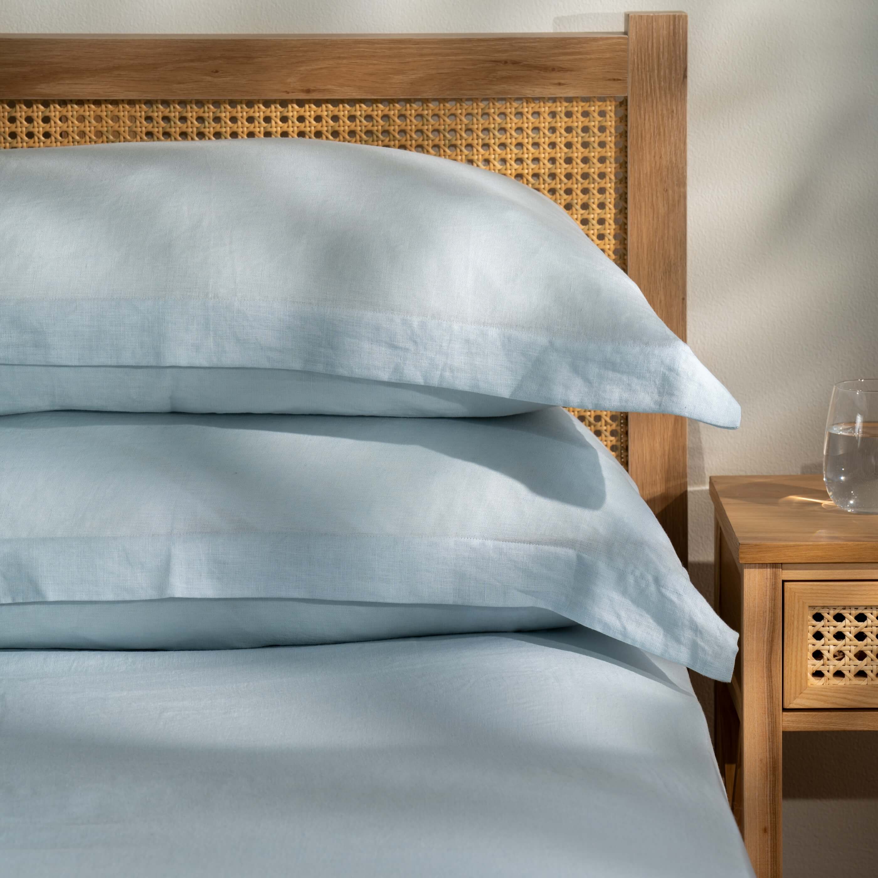 Mineral Blue French Linen Bedding And Bed Sheets