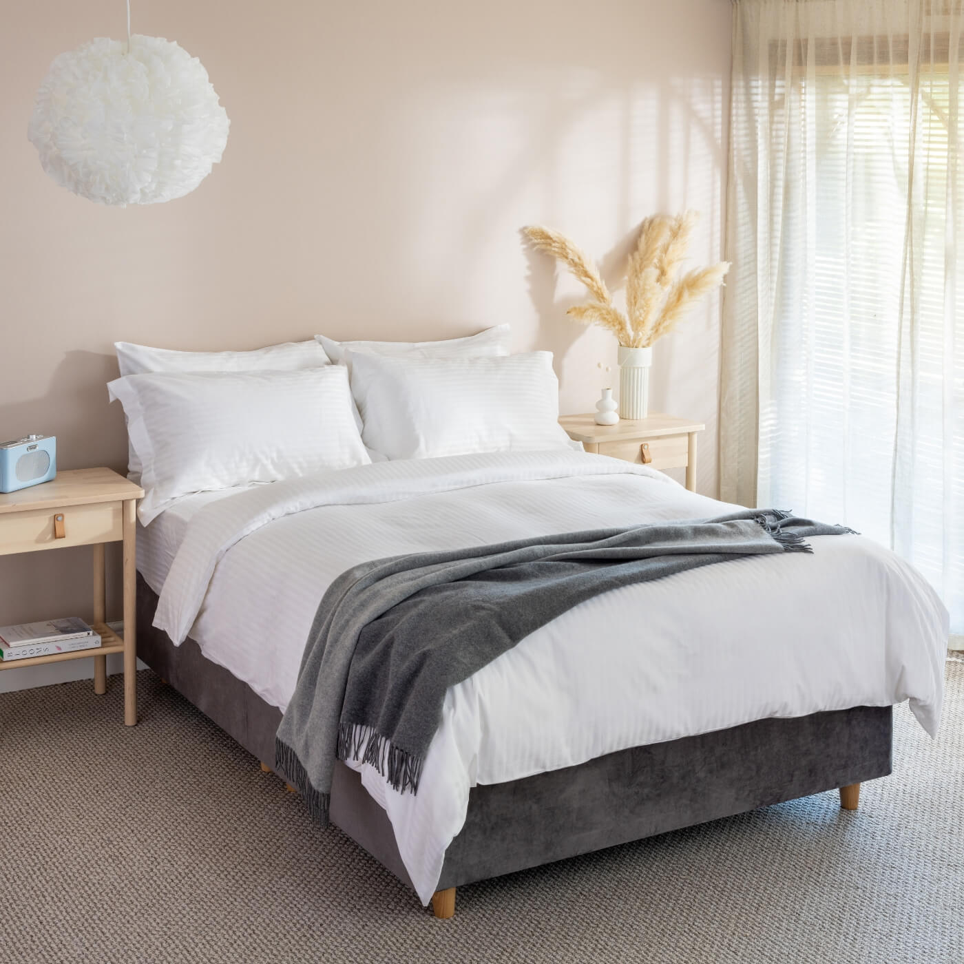 Light Grey Wool With Cashmere Throw