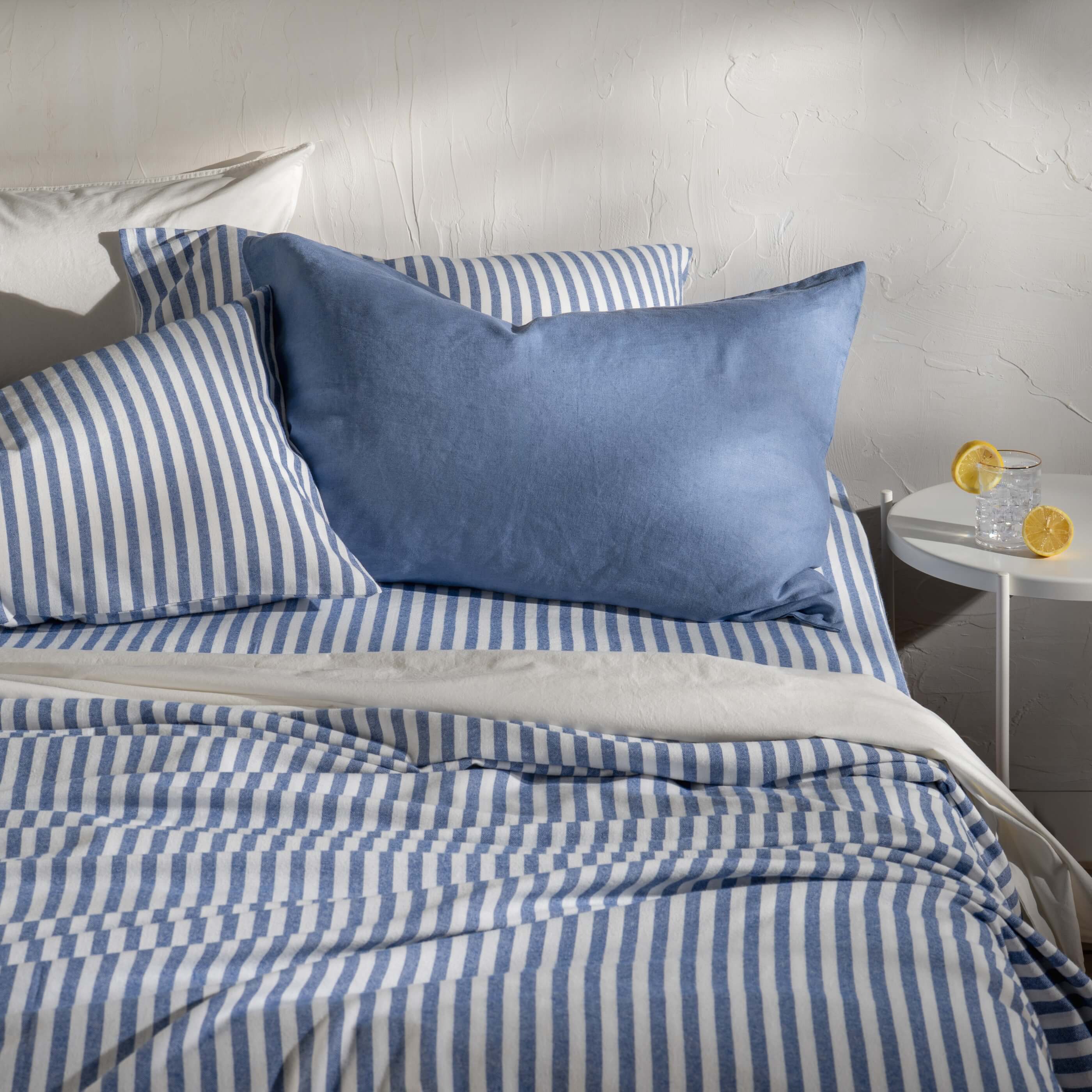 Mediterranean Blue Herringbone Bedding & Bed Sheets