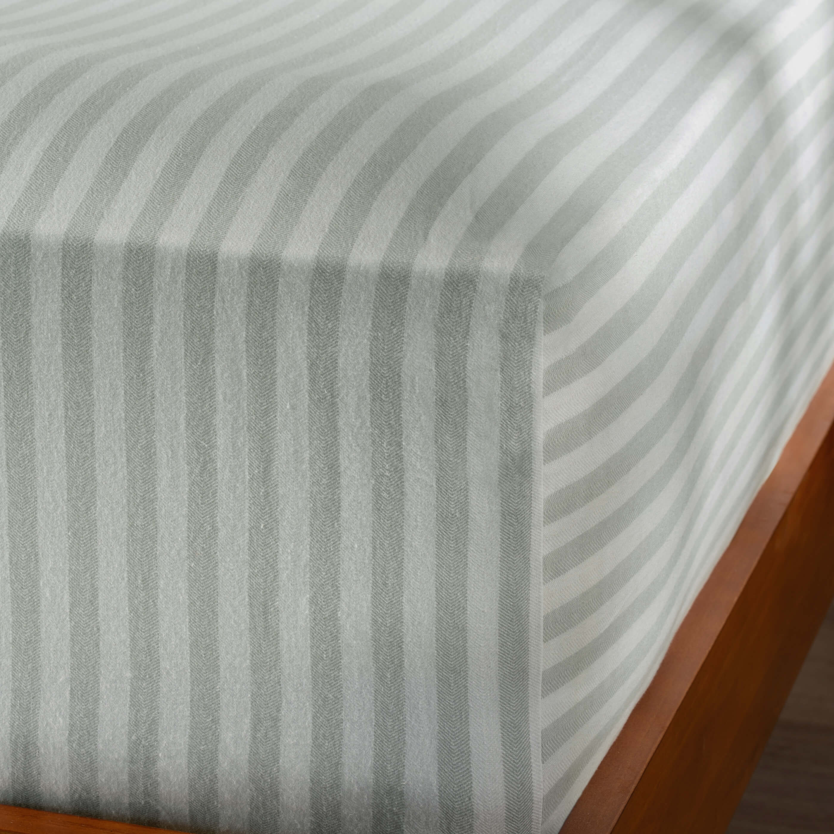 Misty Green Herringbone Bedding & Bed Sheets