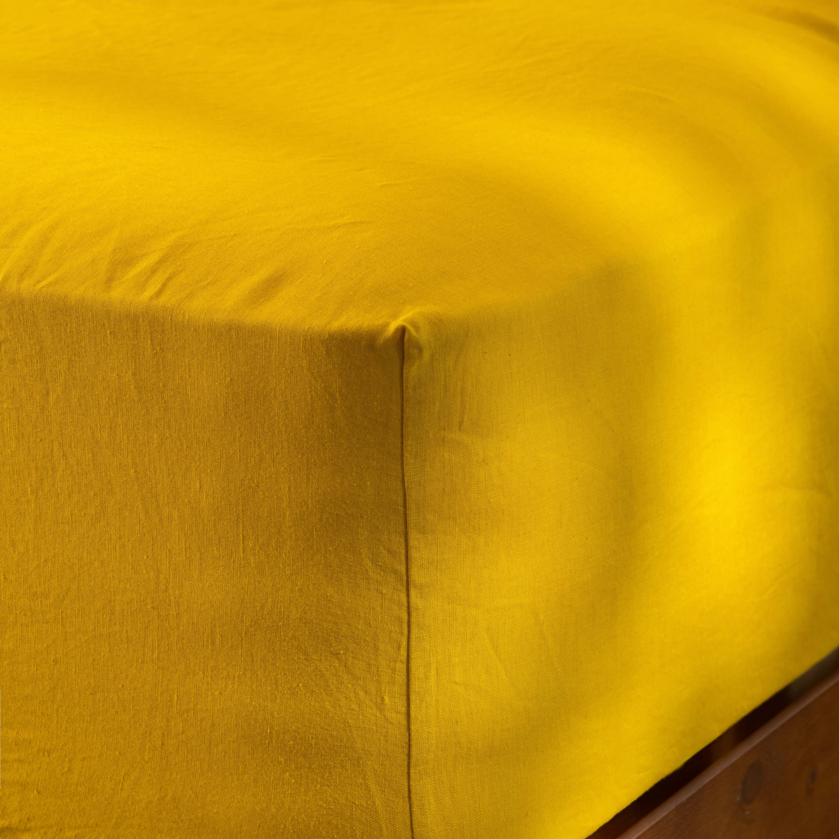 Mustard Yellow French Linen Duvet Cover