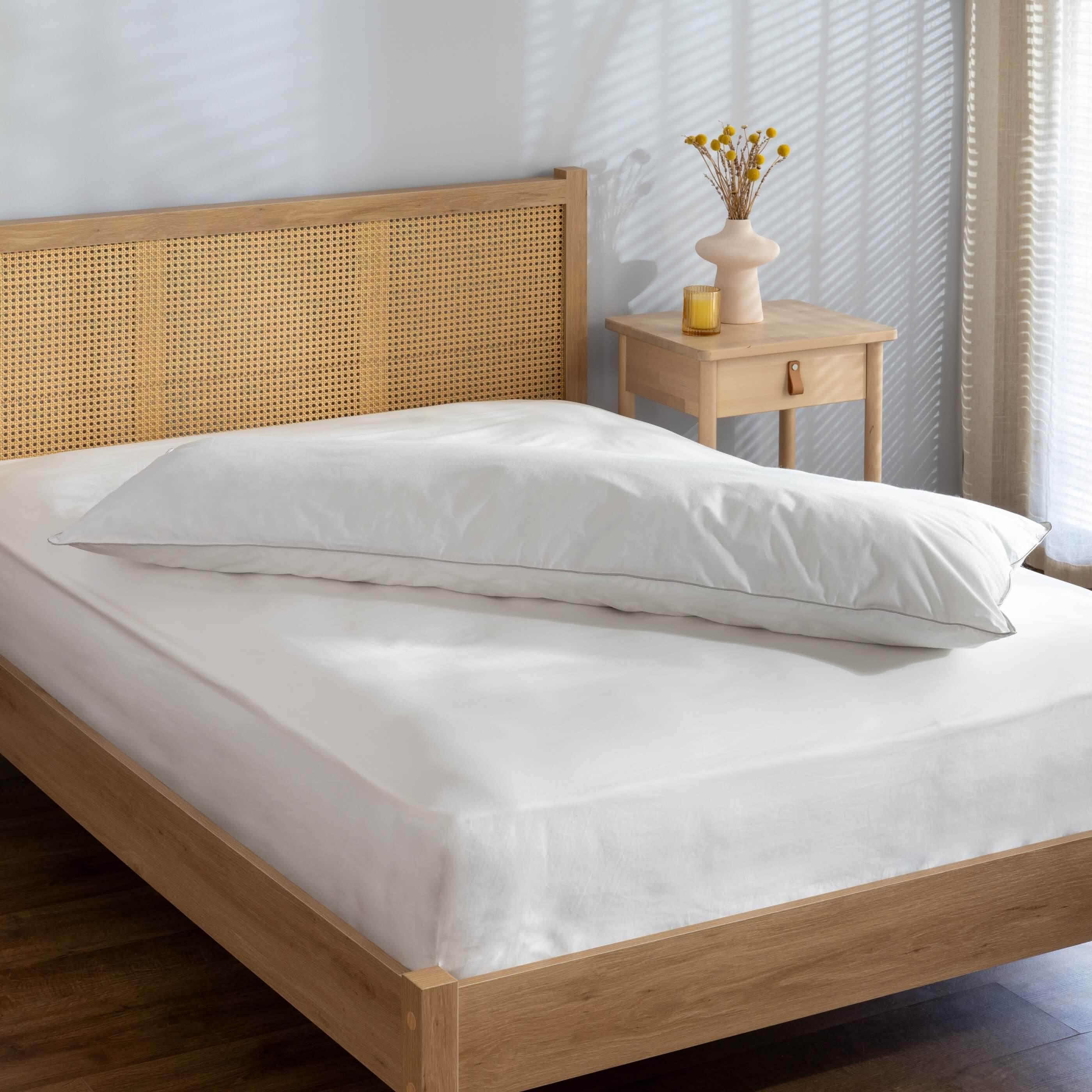 Soft As Down Body Pillow & Pillowcase - Soft/Medium