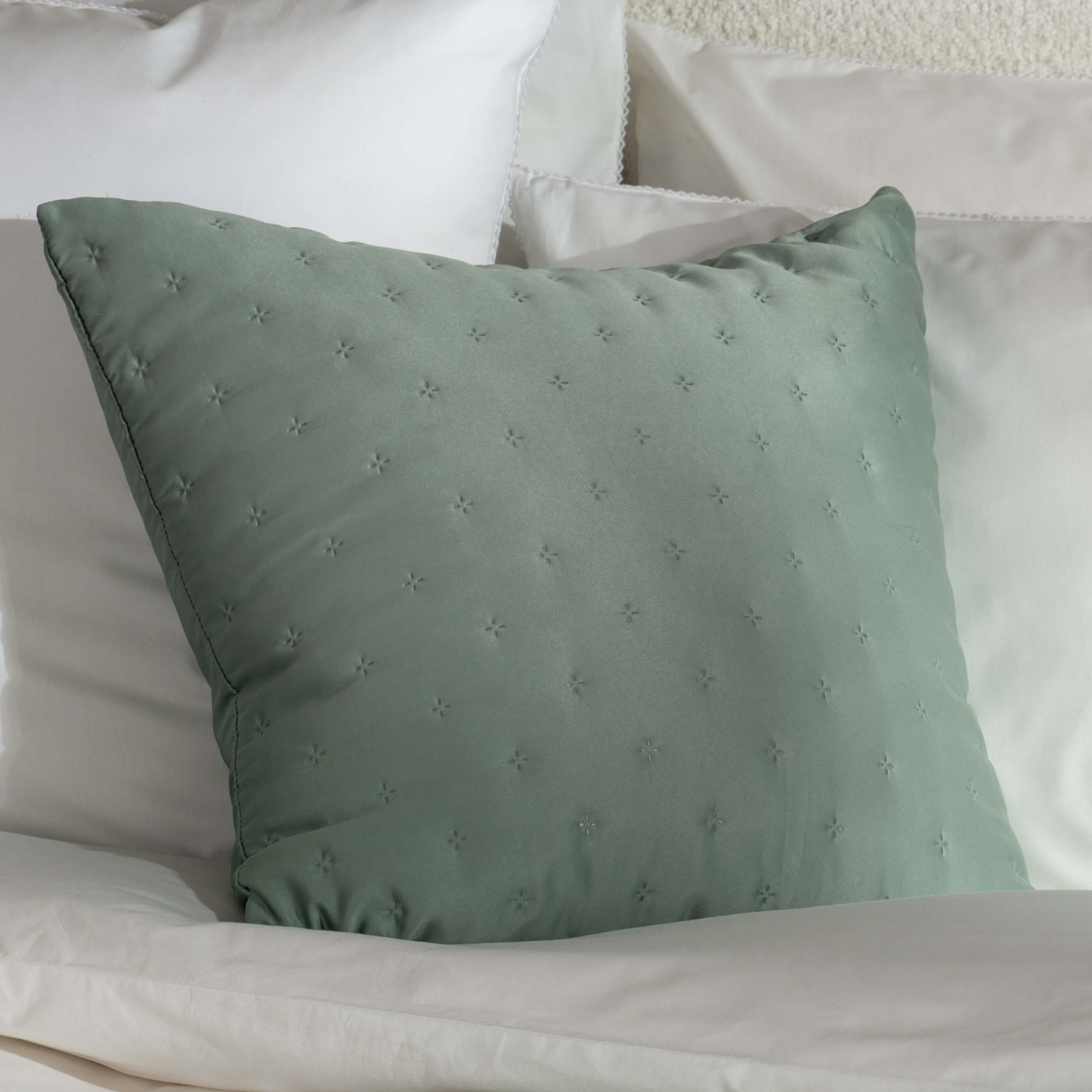 Sage Green Soft As Silk Quilted Bed Runner