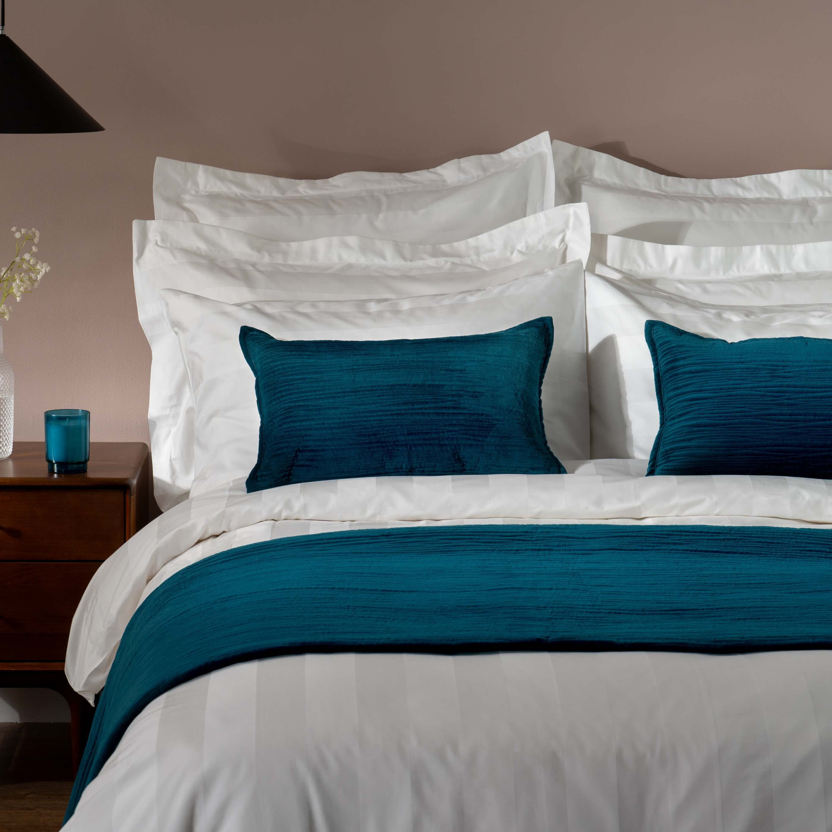 Textured Velvet Bedspread & Cushion Covers