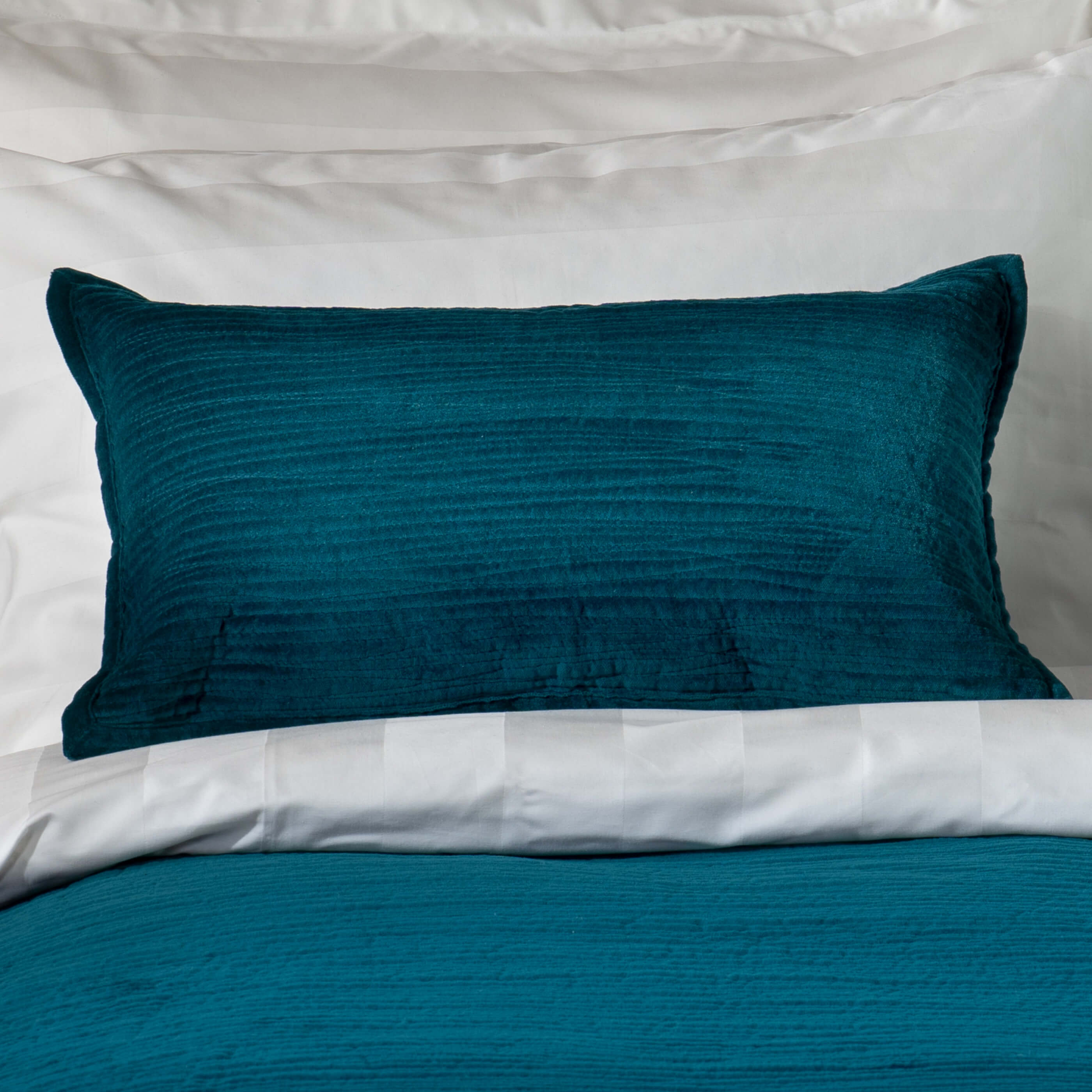 Textured Velvet Small Rectangle Cushion Cover