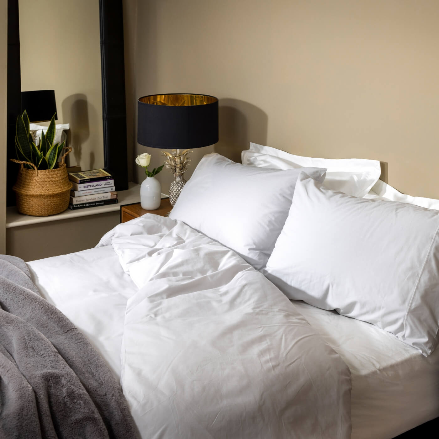 Sliver Grey 200TC Egyptian Cotton Bedding And Sheets