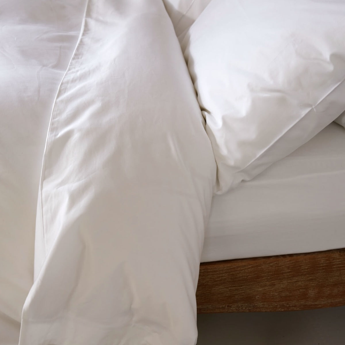 White 300TC Easycare Cotton With Tencel Duvet Cover