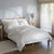 White 400TC Cotton Stripe Bed Sets
