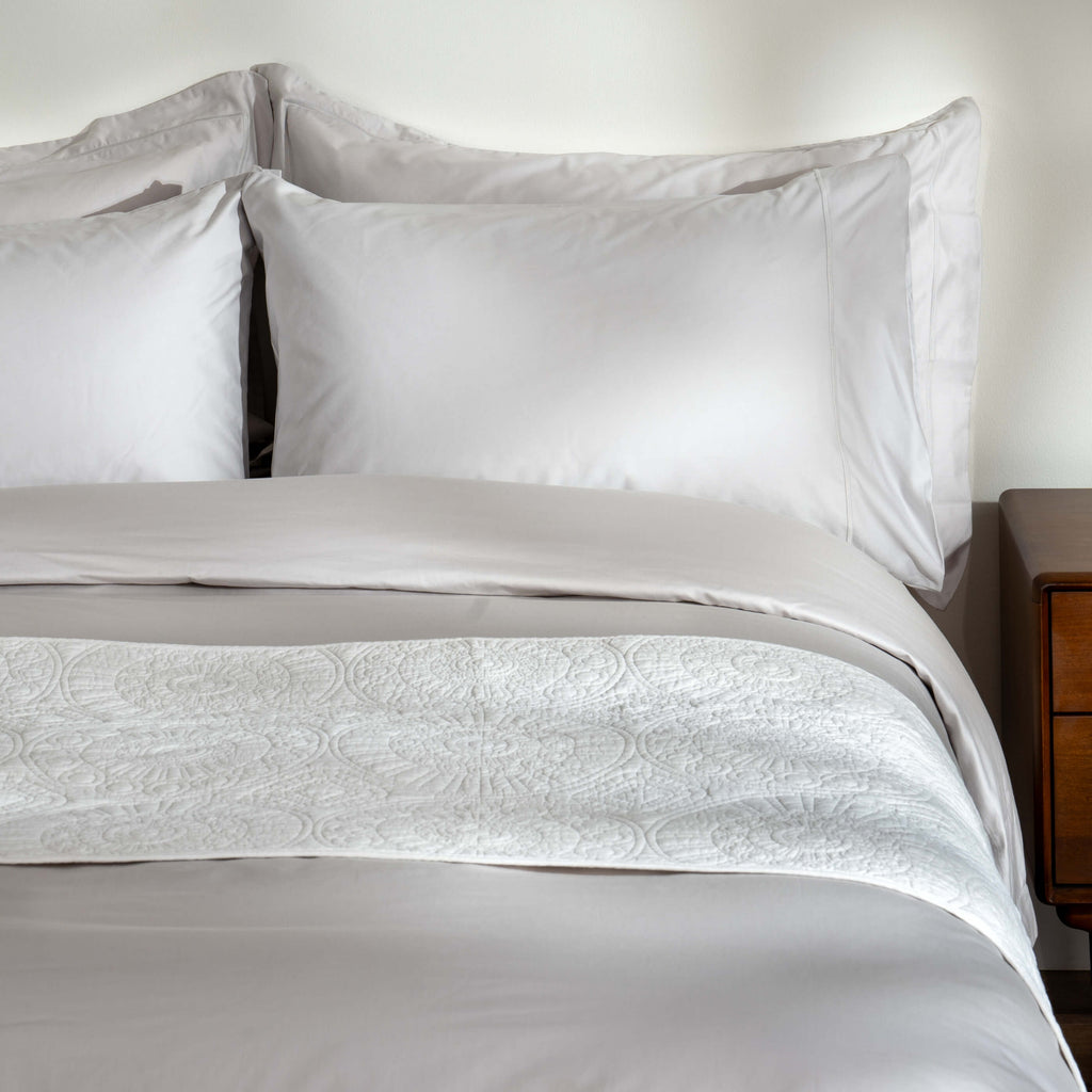 Light Grey 600 Thread Count Egyptian Cotton Bedding Sheets