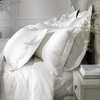 White 600 Thread Count Egyptian Cotton Bed Sets in a styled bedroom | Soak and Sleep