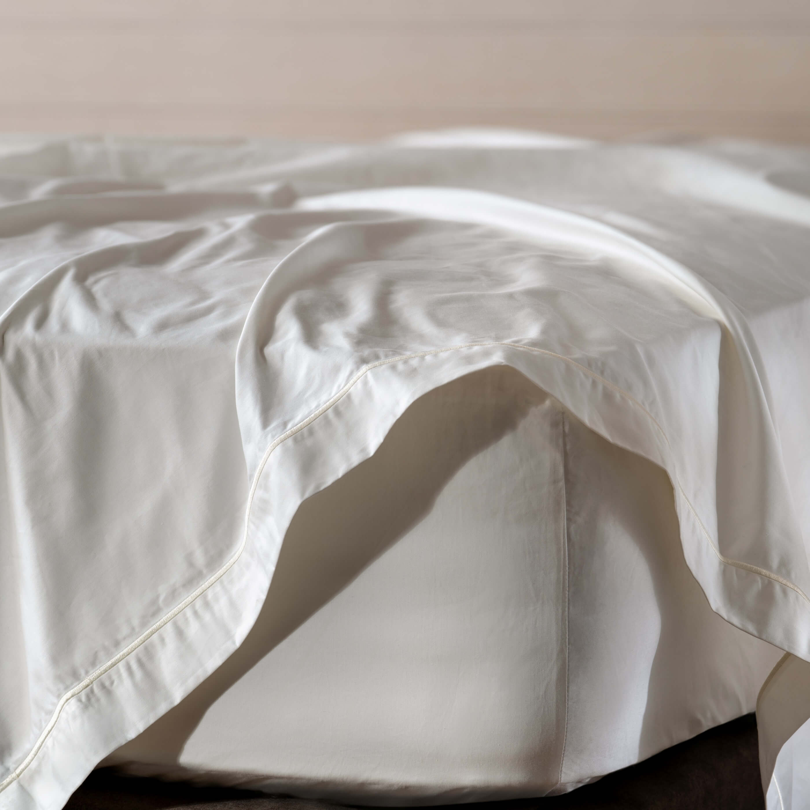 Ivory 600TC Egyptian Cotton Flat Sheet