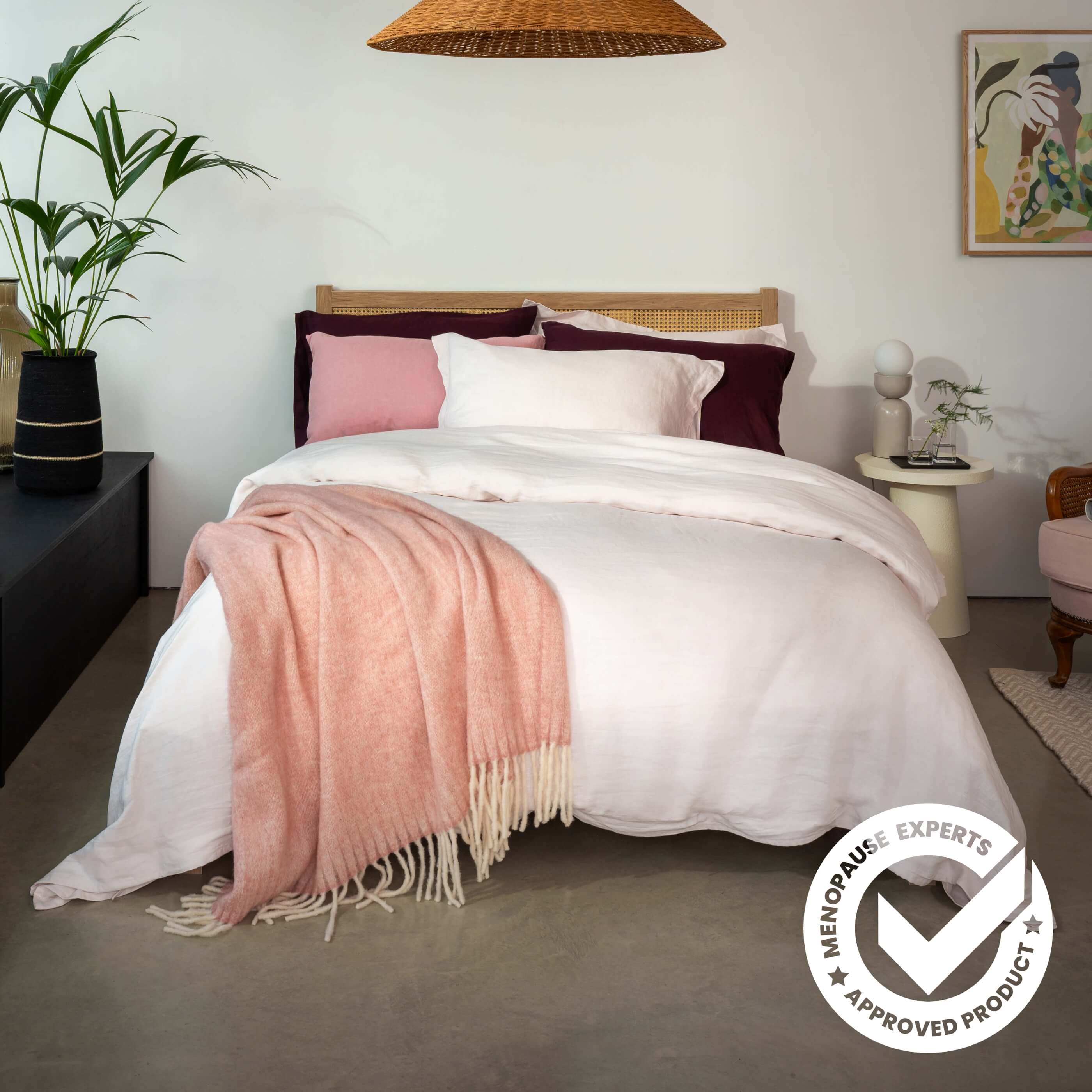Blush Pink French Linen Pillowcases