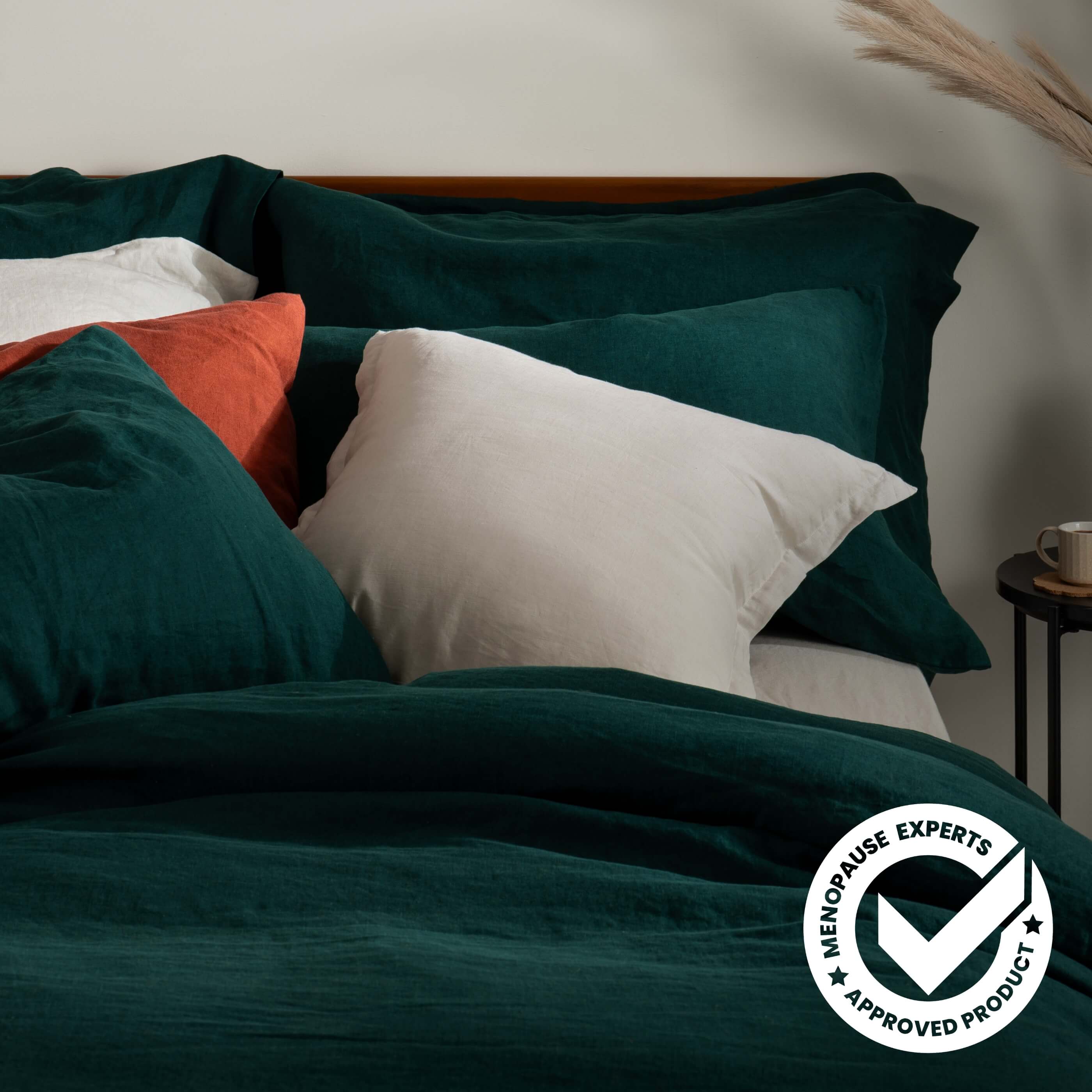 Dark Emerald French Linen Bedding and Bed Sheets