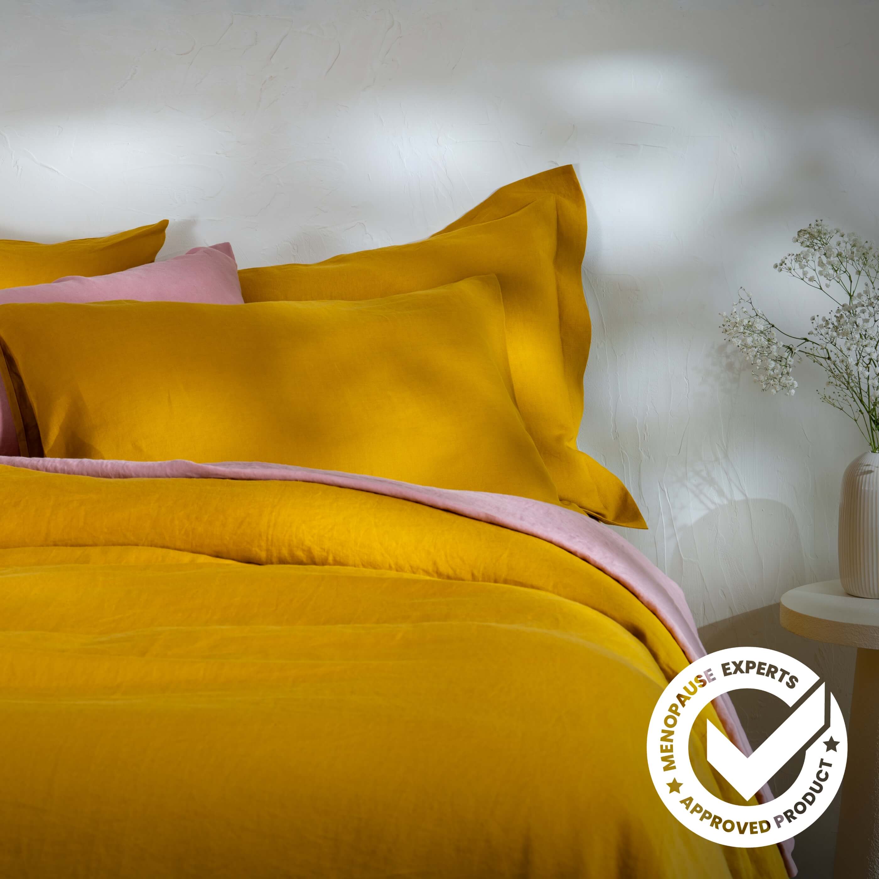 Mustard Yellow French Linen Bedding And Bed Sheets