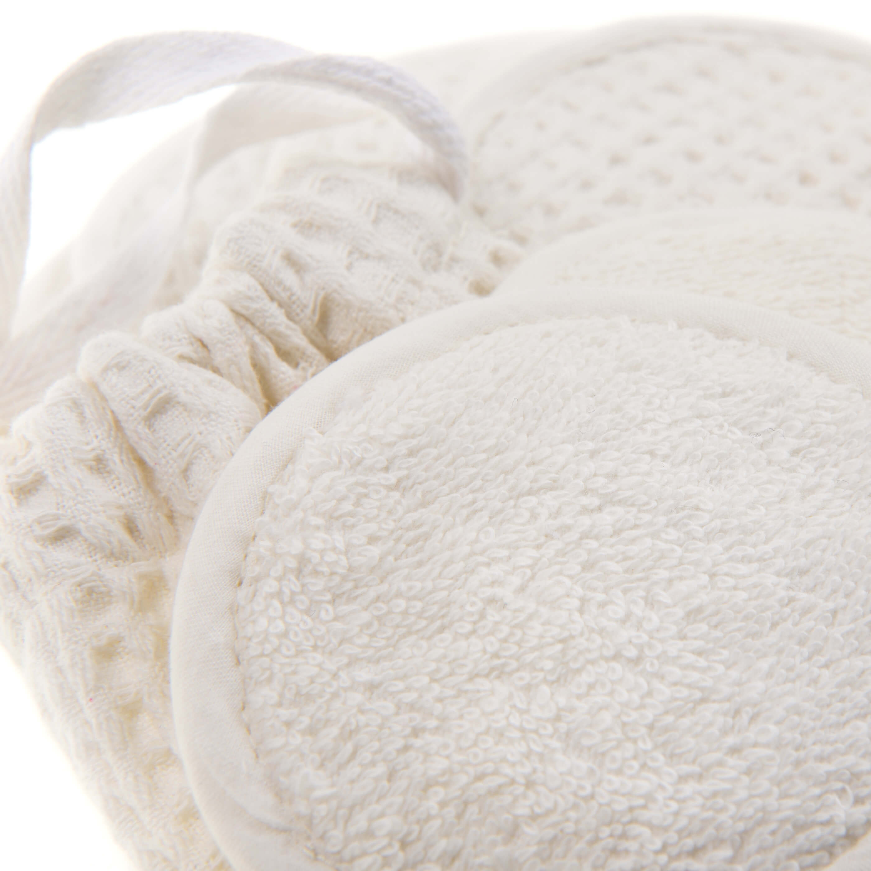 Ecru Waffle Cotton Re-Usable Face Pads