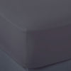 Midnight Grey French Linen 40cm Deep Fitted Sheets styled in a bedroom | Soak and Sleep