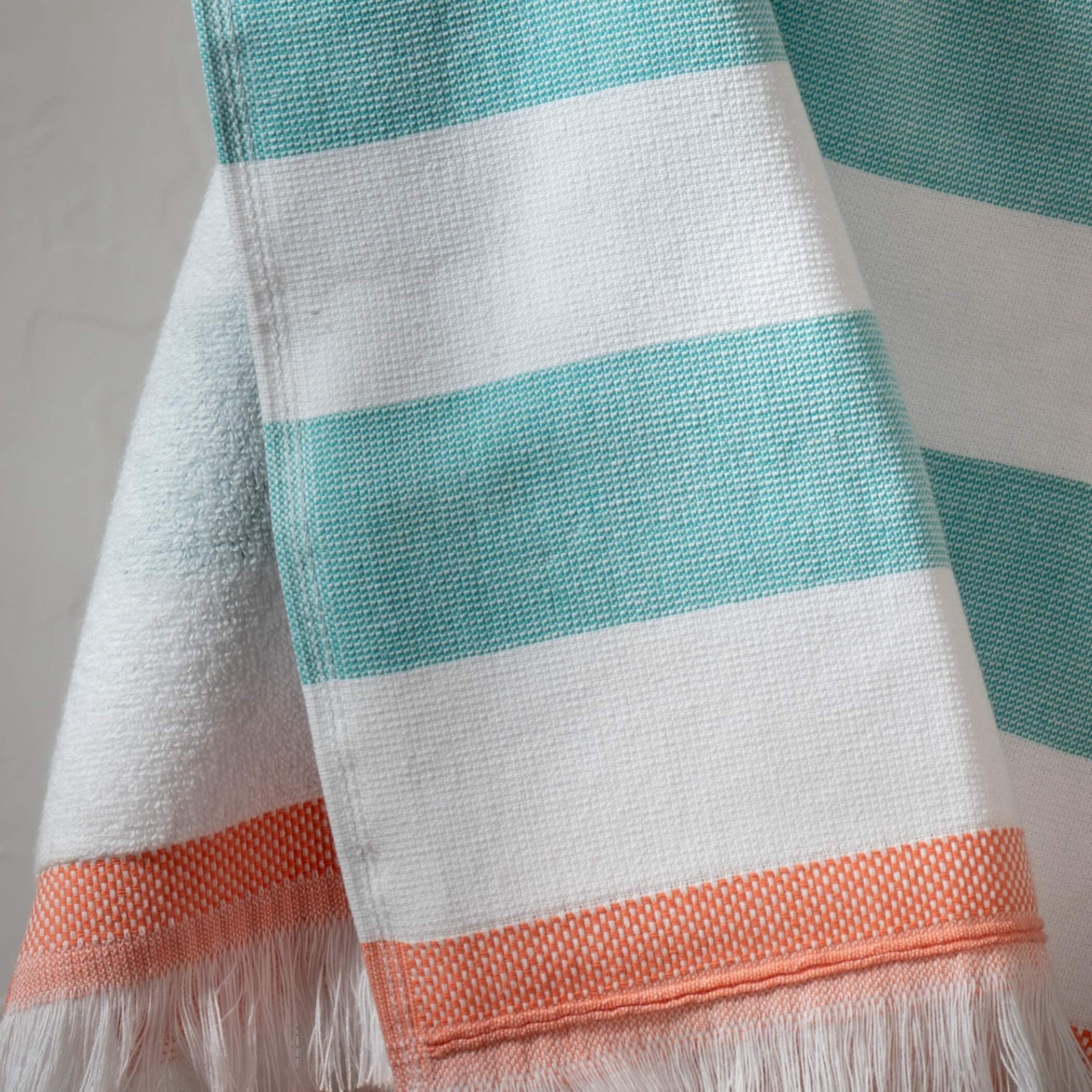 Aqua Striped Beach Towels
