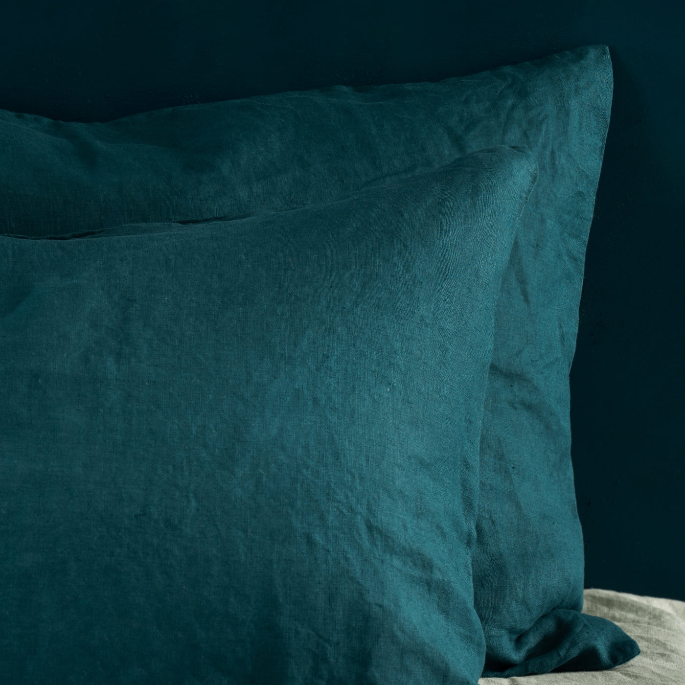 Atlantic Blue French Linen Pillowcases