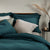 Atlantic Blue French Linen Duvet Cover