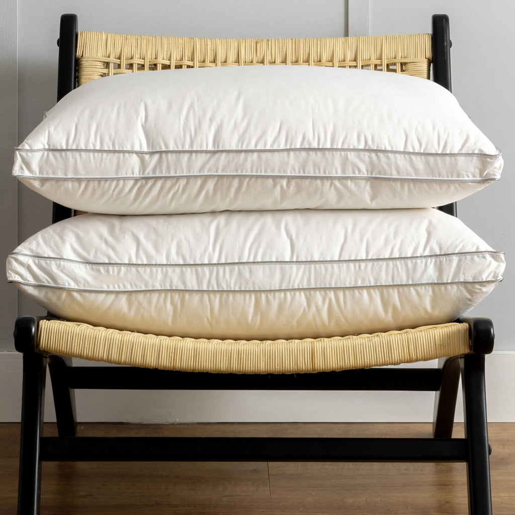 80% Goose Down Pillows & Cotton Quilted Protector Bundle