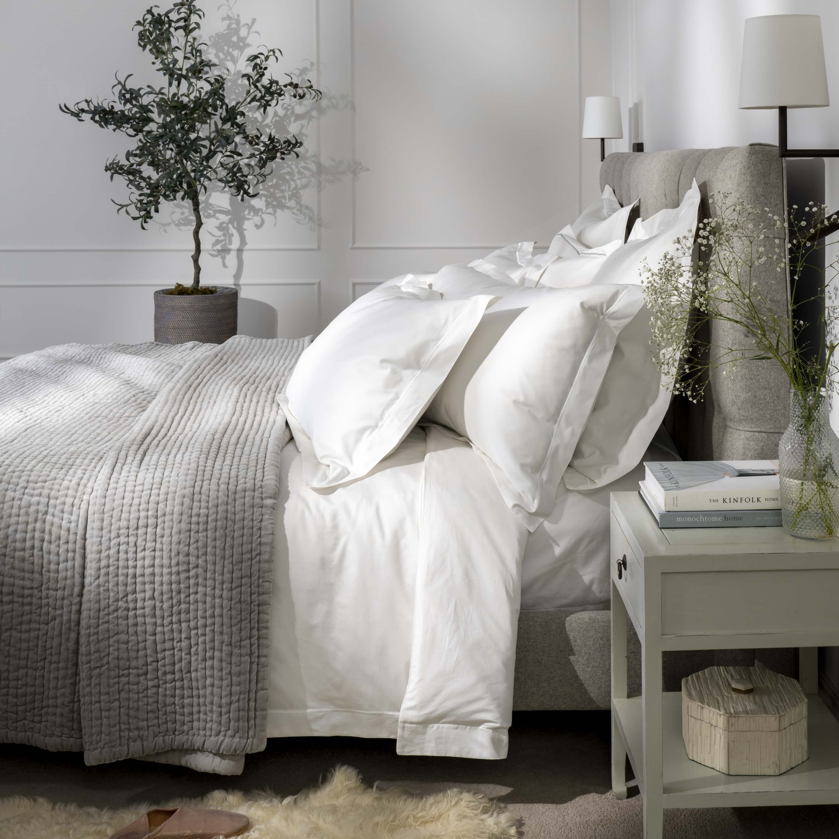 White 600TC Egyptian Cotton Pillowcase