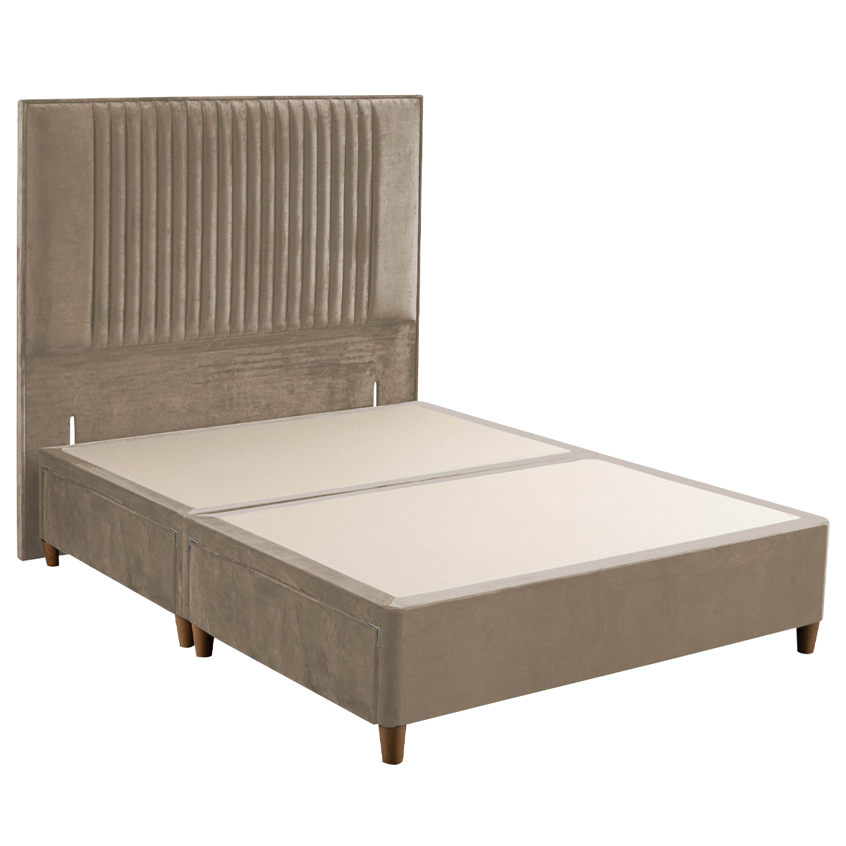Stone Sliver Ockham Upholstered Headboard & Divan Base